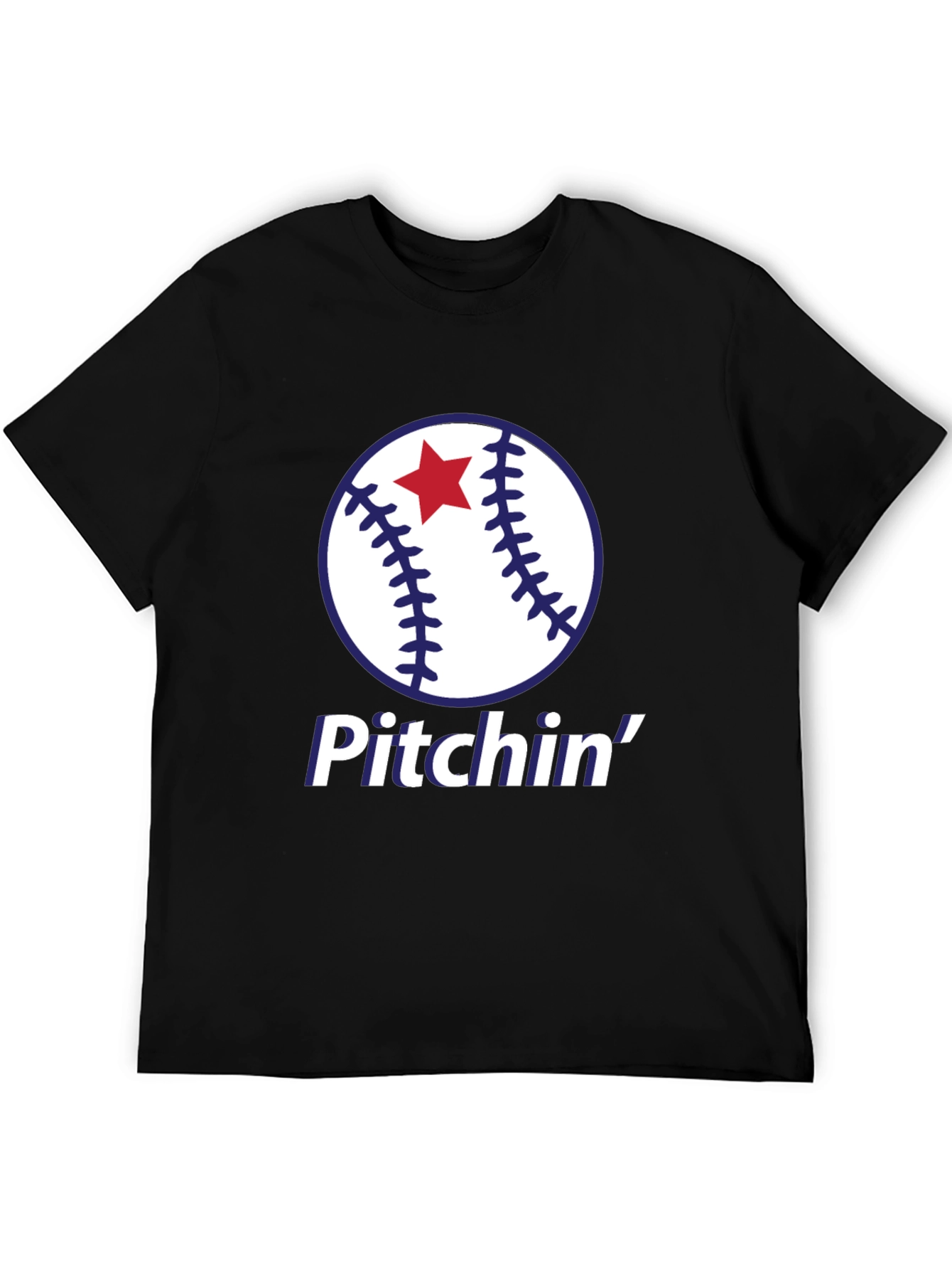 Pitchin Baseball Graphic T-Shirt