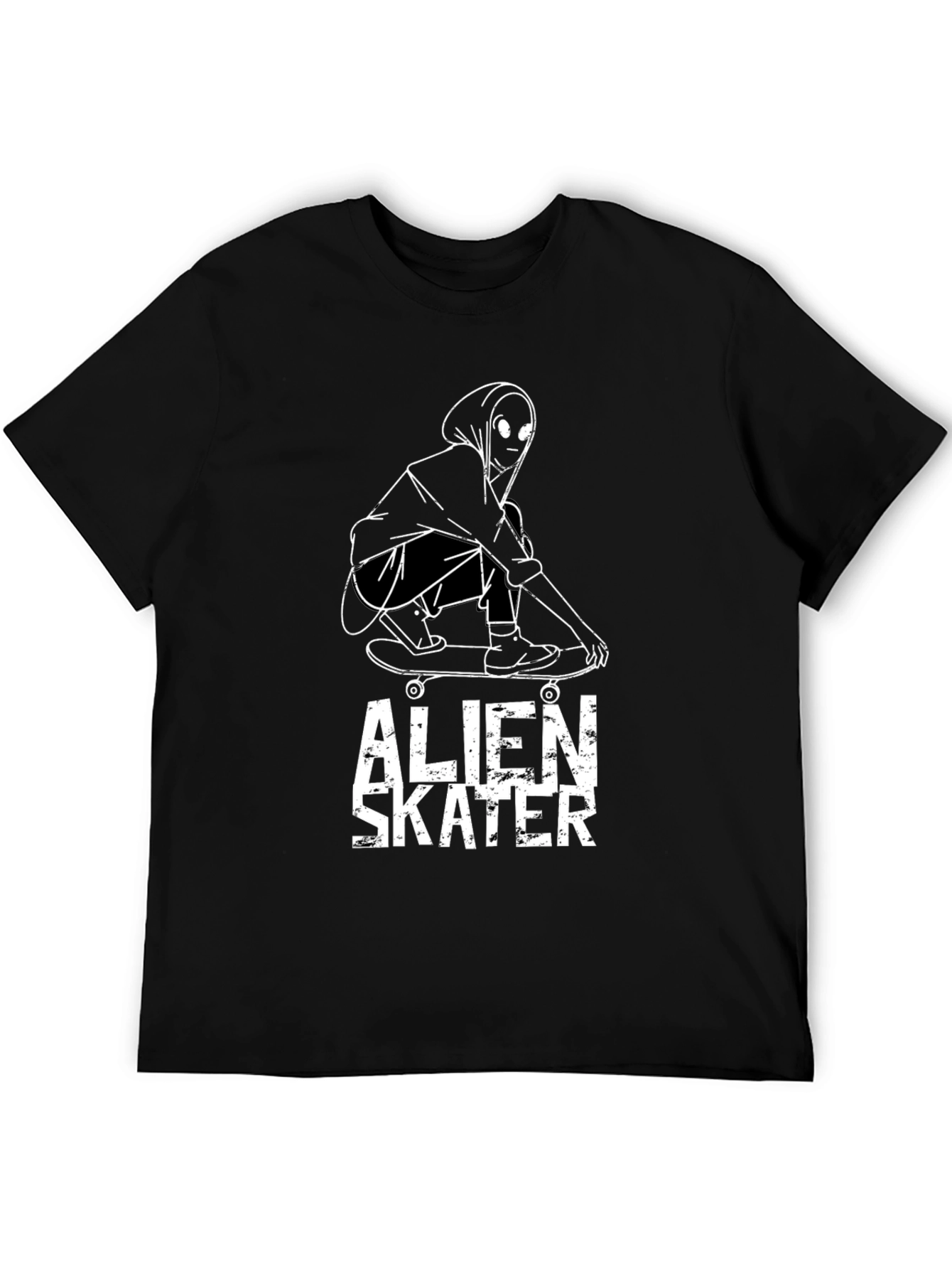 Alien Skater Graphic Tee - Cool Streetwear