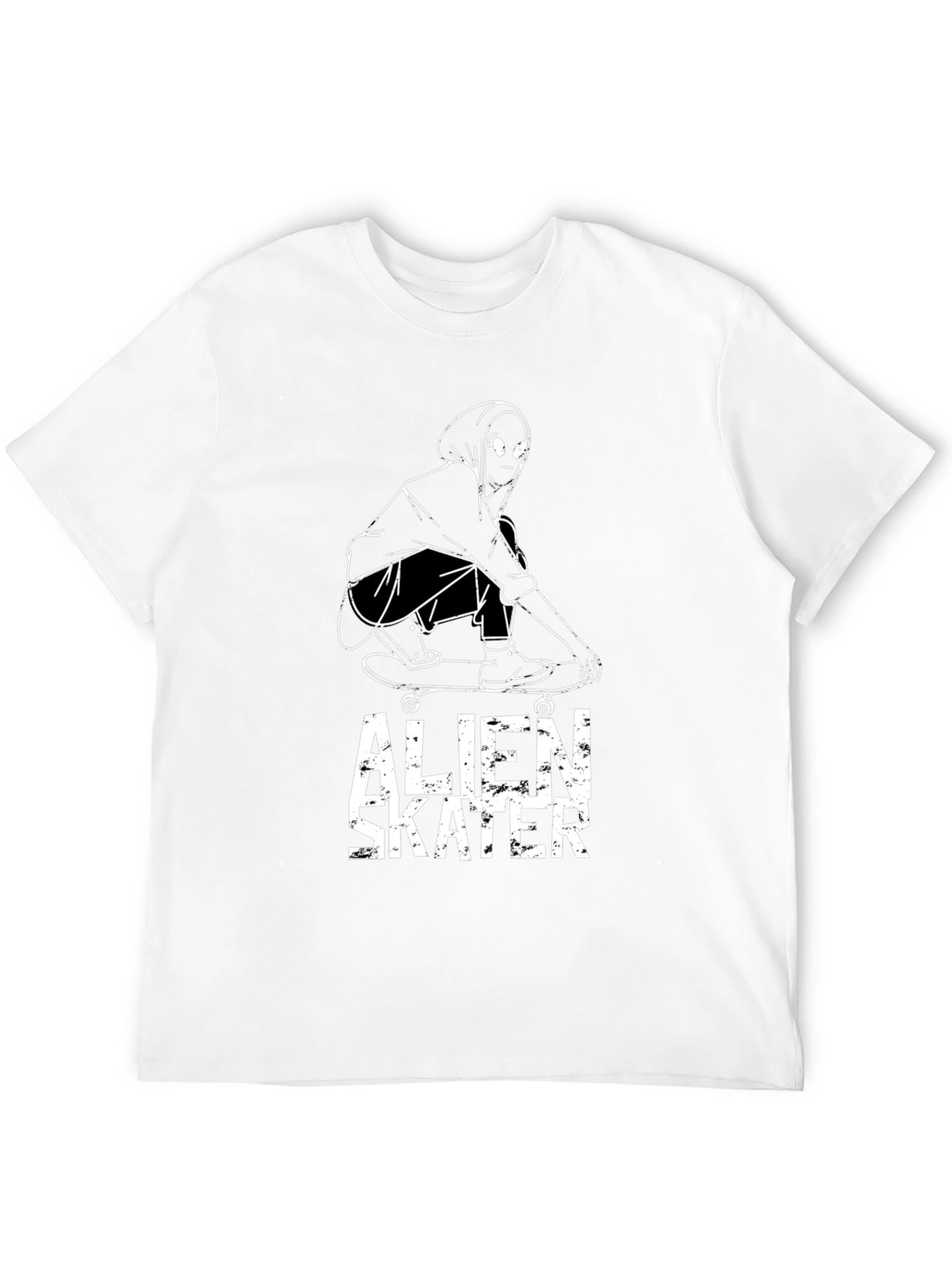 Alien Skater Graphic Tee - Cool Streetwear