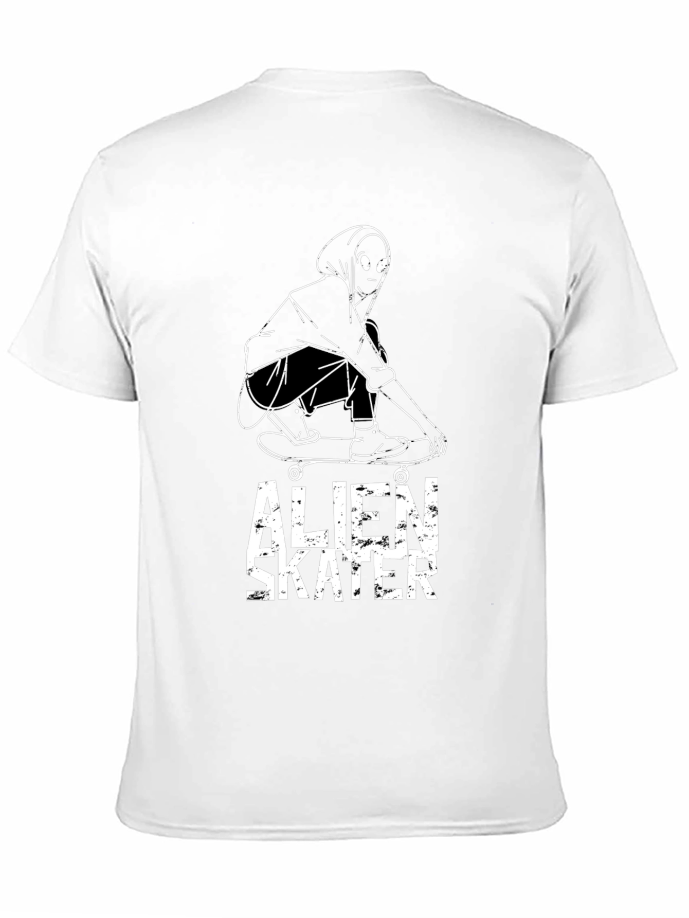 Alien Skater Graphic Tee - Cool Streetwear