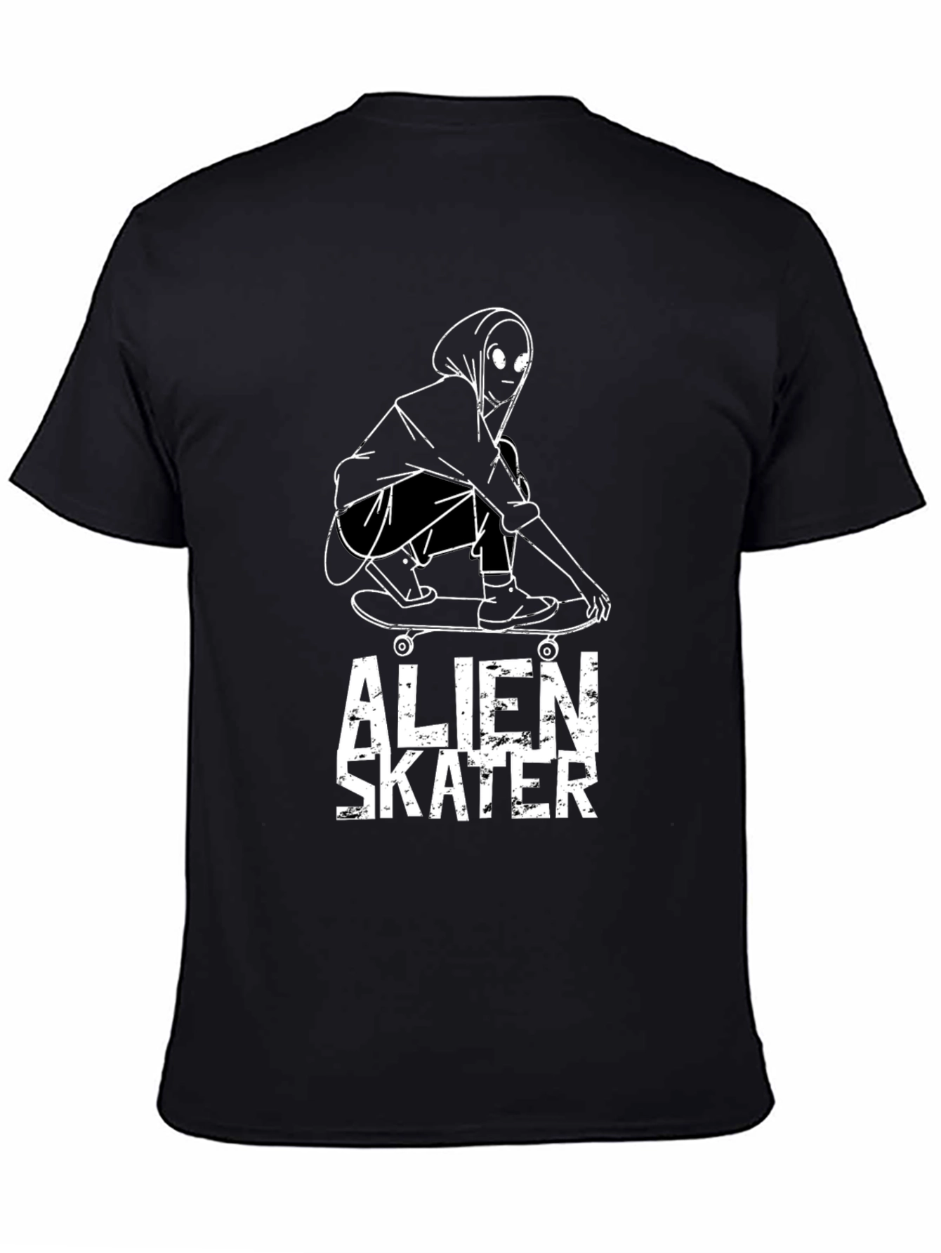 Alien Skater Graphic Tee - Cool Streetwear