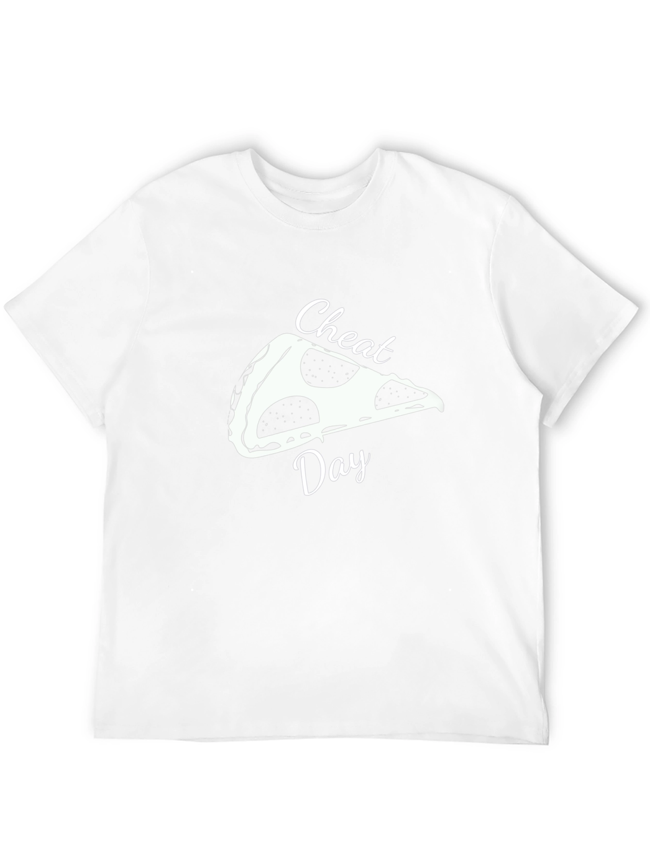 Pizza Cheat Day Graphic Tee - Black Casual T-Shirt