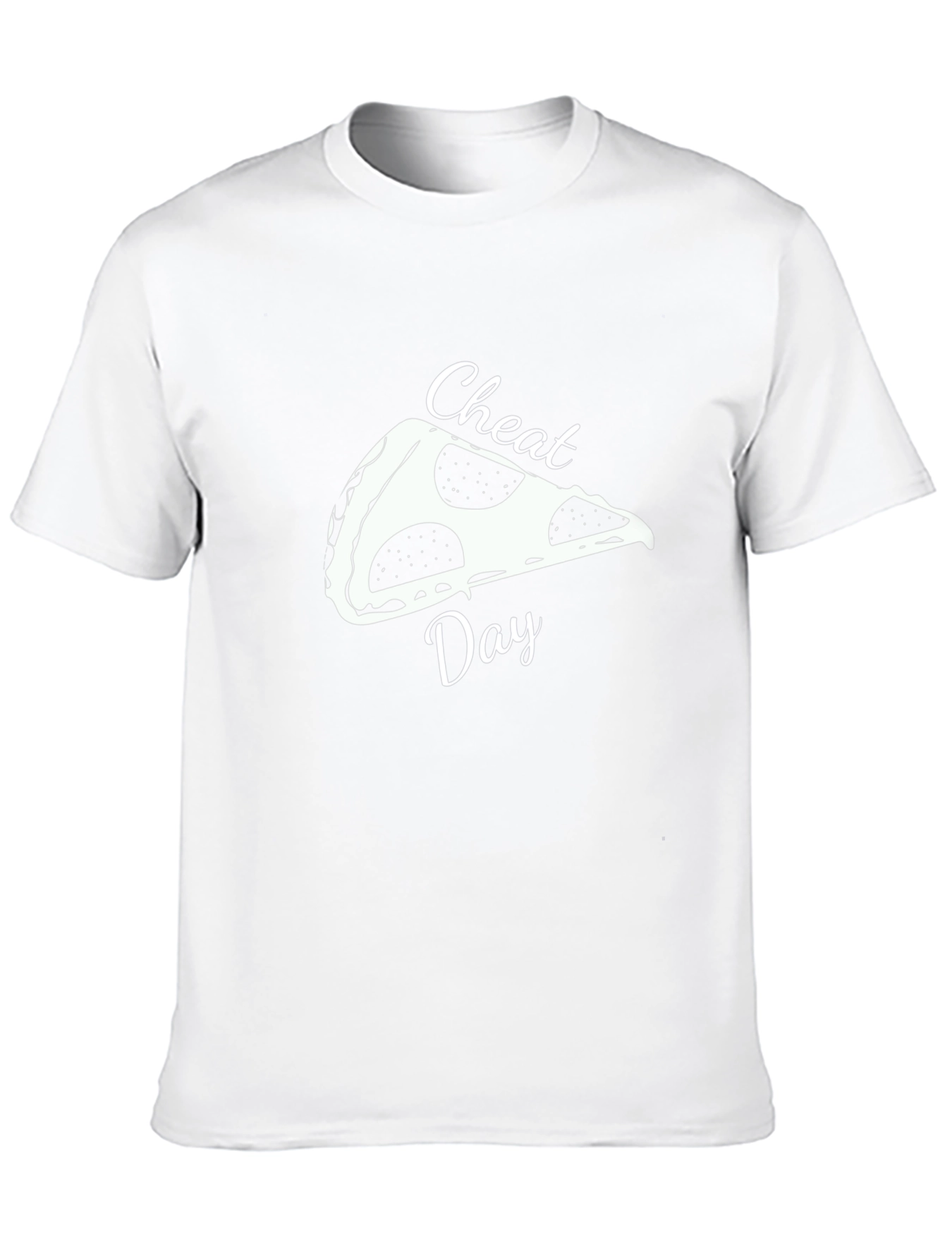 Pizza Cheat Day Graphic Tee - Black Casual T-Shirt