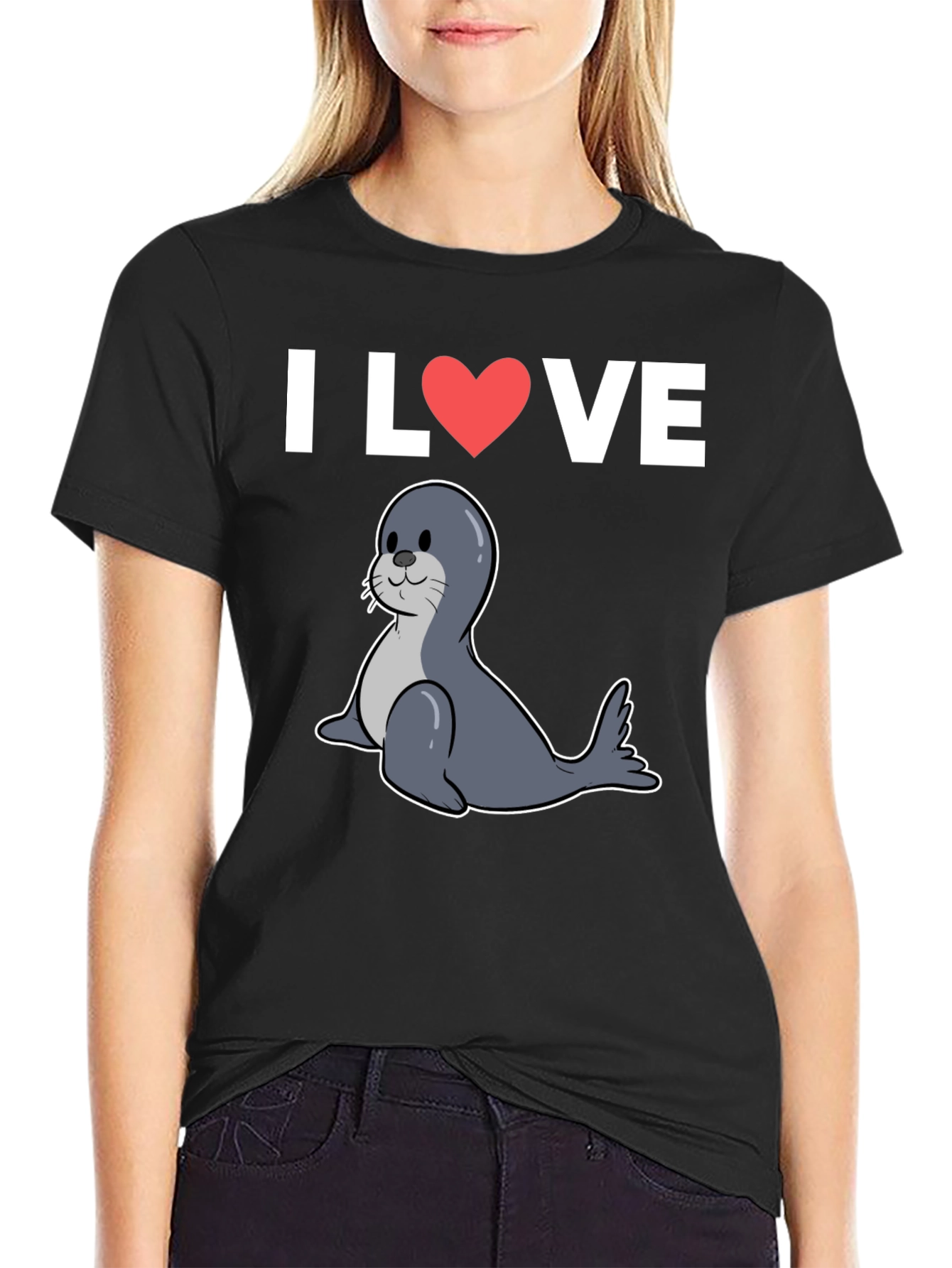 I Heart Seals T-Shirt - Cute Seal Graphic Tee