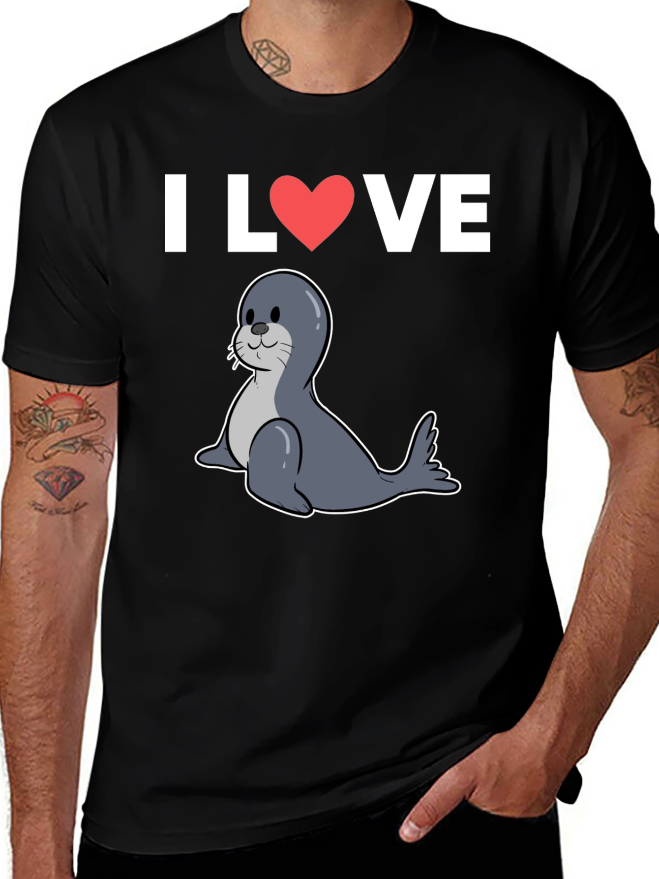 I Heart Seals T-Shirt - Cute Seal Graphic Tee