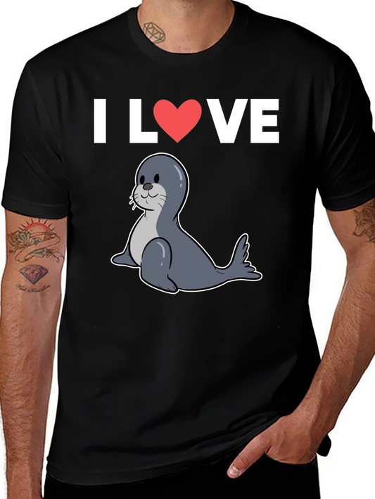 I Heart Seals T-Shirt - Cute Seal Graphic Tee