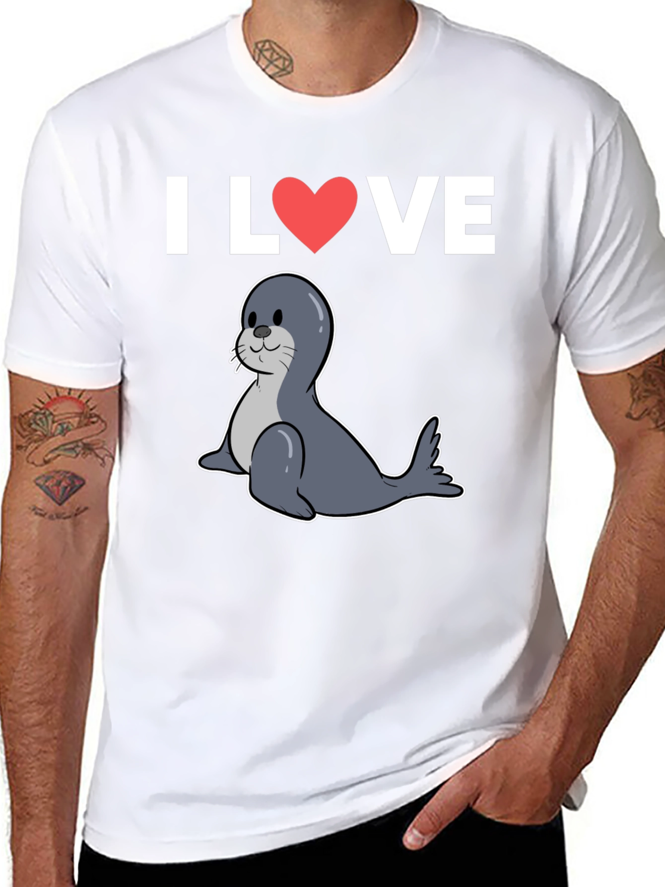 I Heart Seals T-Shirt - Cute Seal Graphic Tee