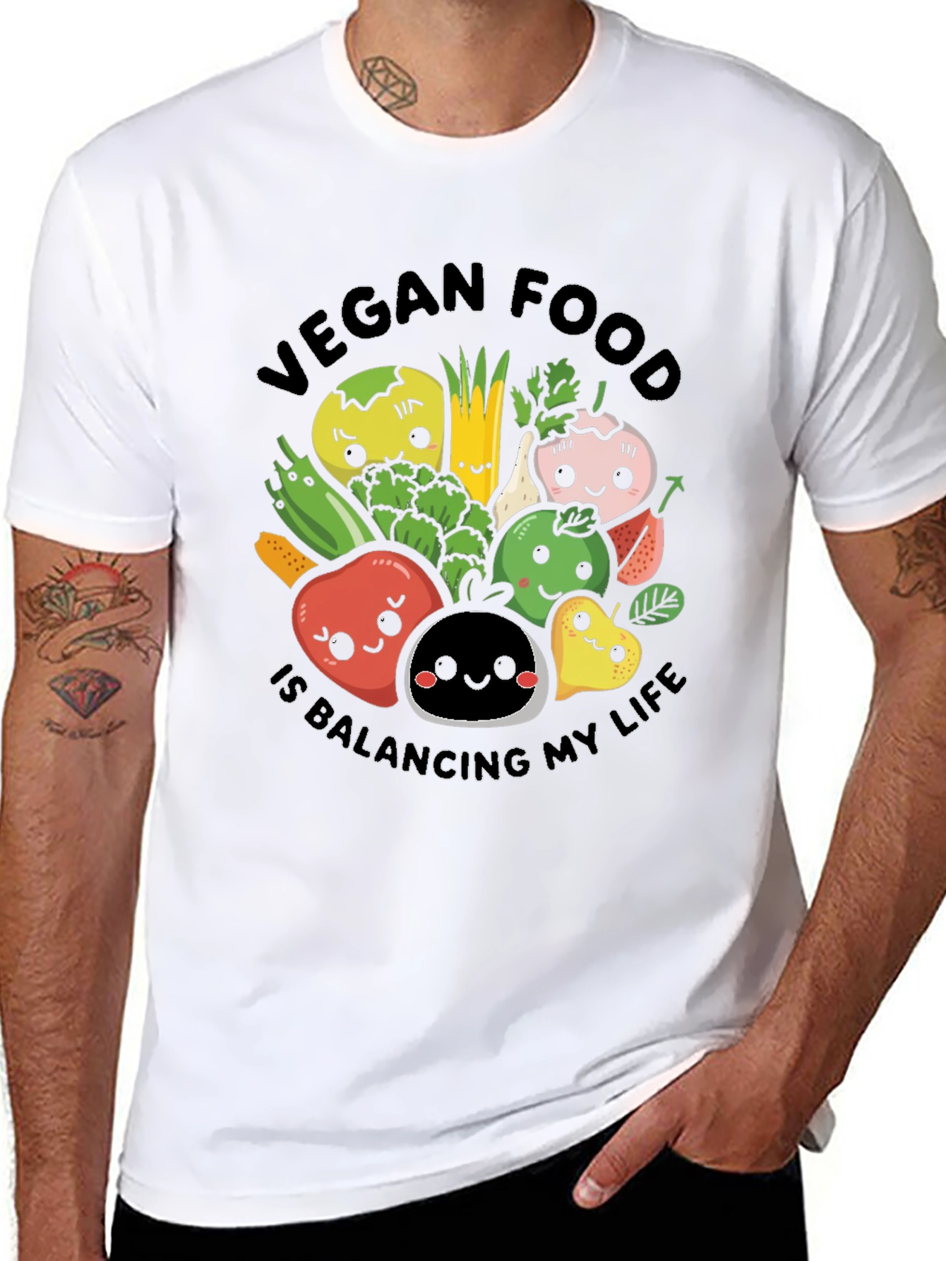 Vegan Food Balancing Act T-Shirt