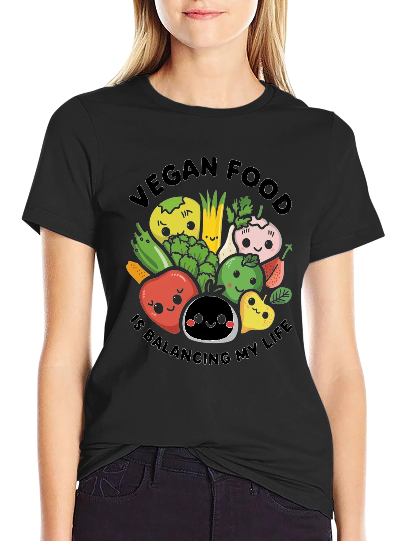 Vegan Food Balancing Act T-Shirt
