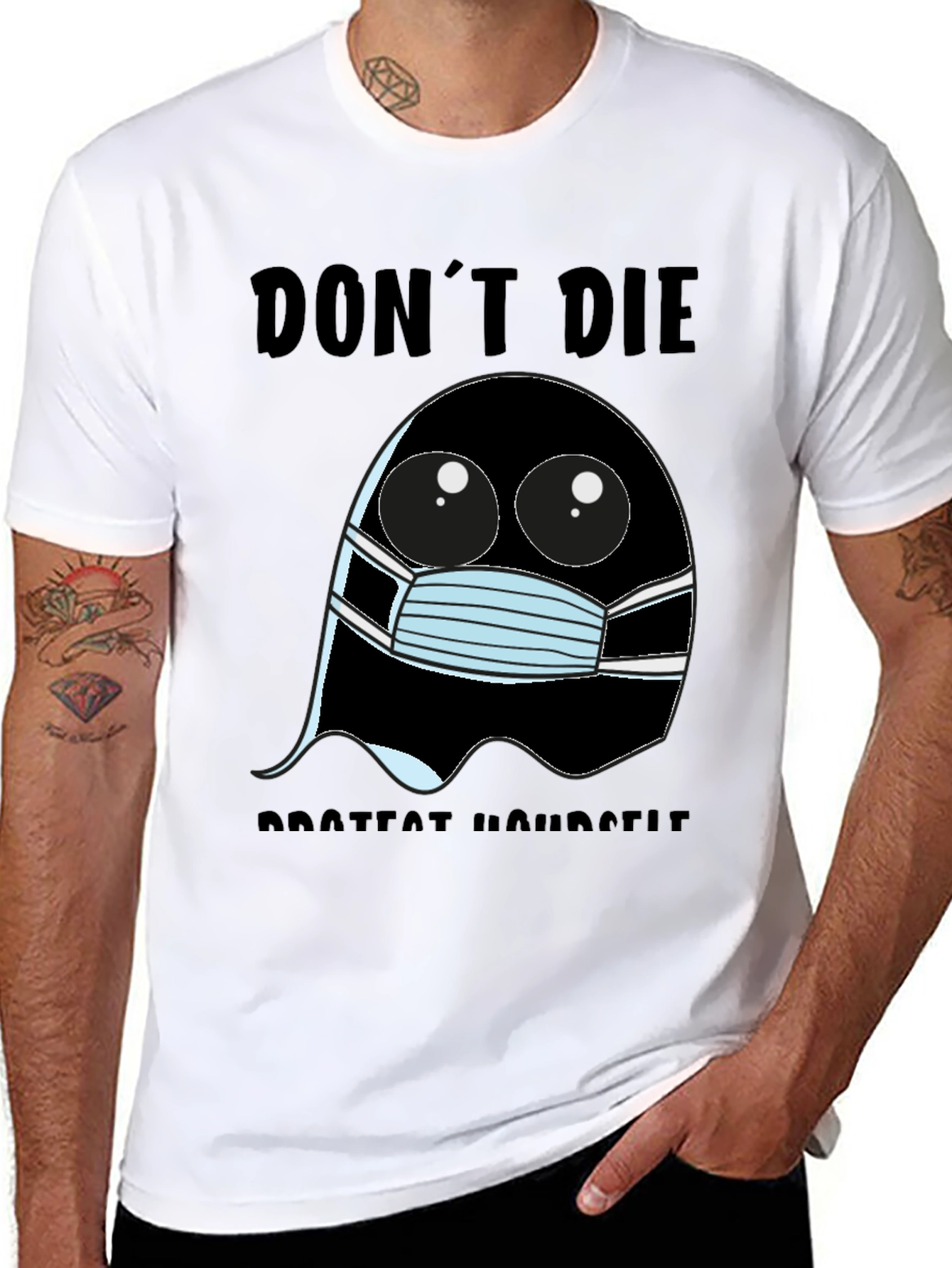 Dont Die Ghost Graphic Tee - Protect Yourself!