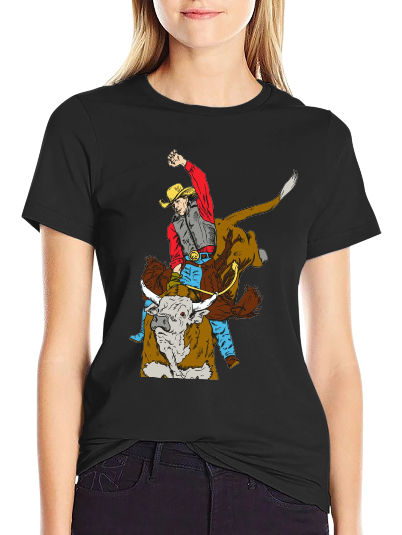 Cowboy Bull Riding Graphic Tee