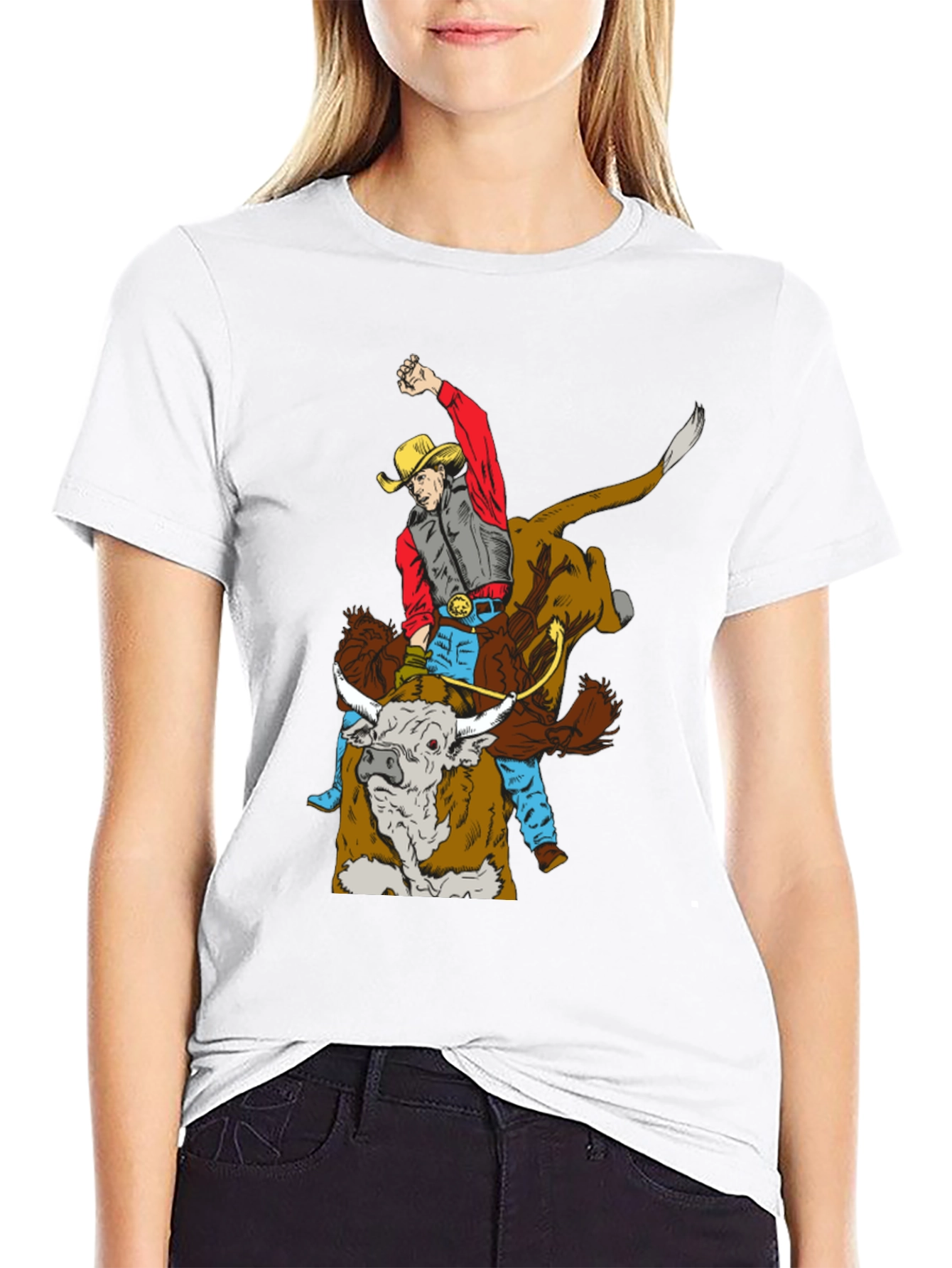 Cowboy Bull Riding Graphic Tee
