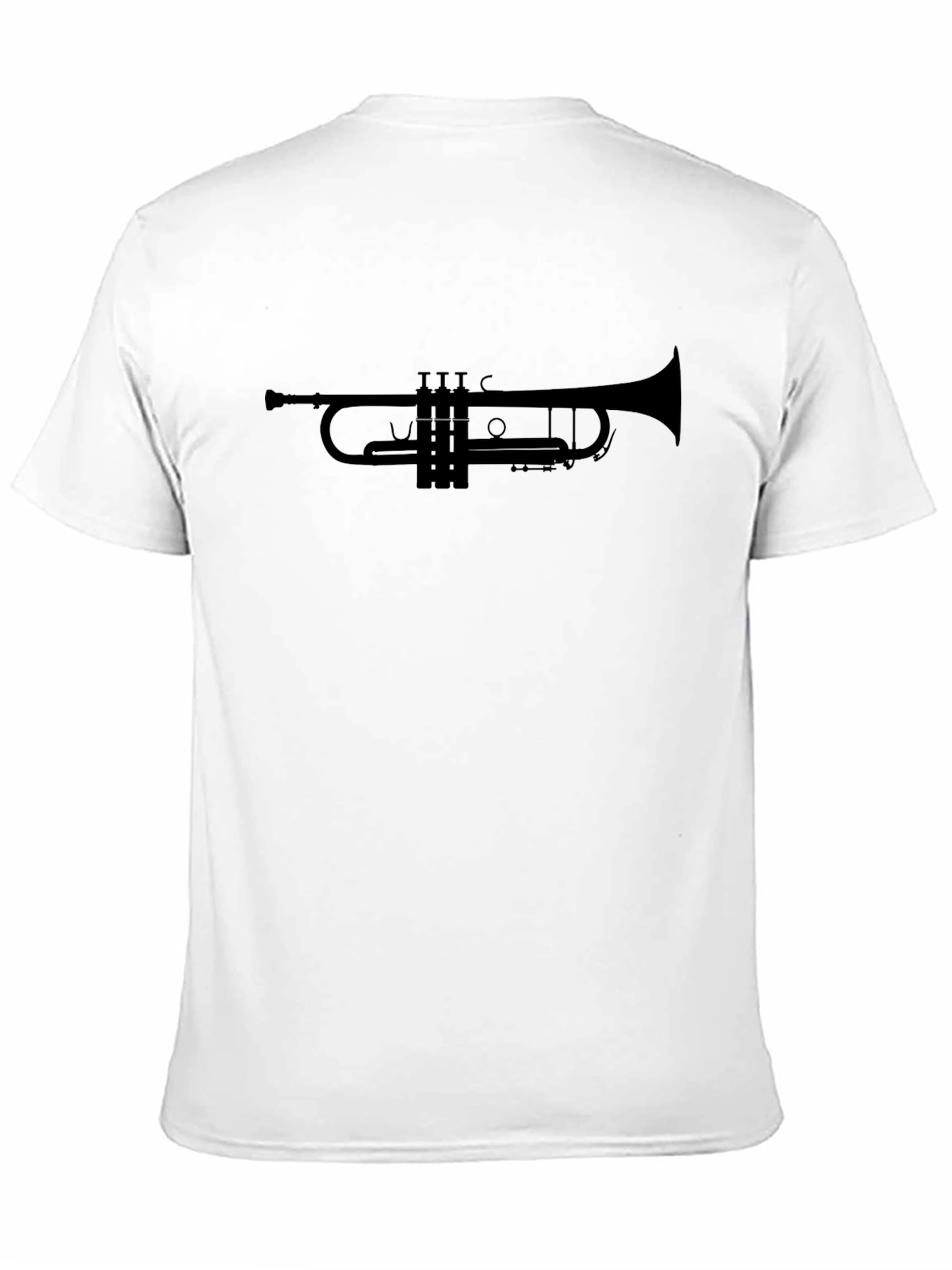 Trumpet Silhouette Graphic Tee - Musicians Black T-Shirt