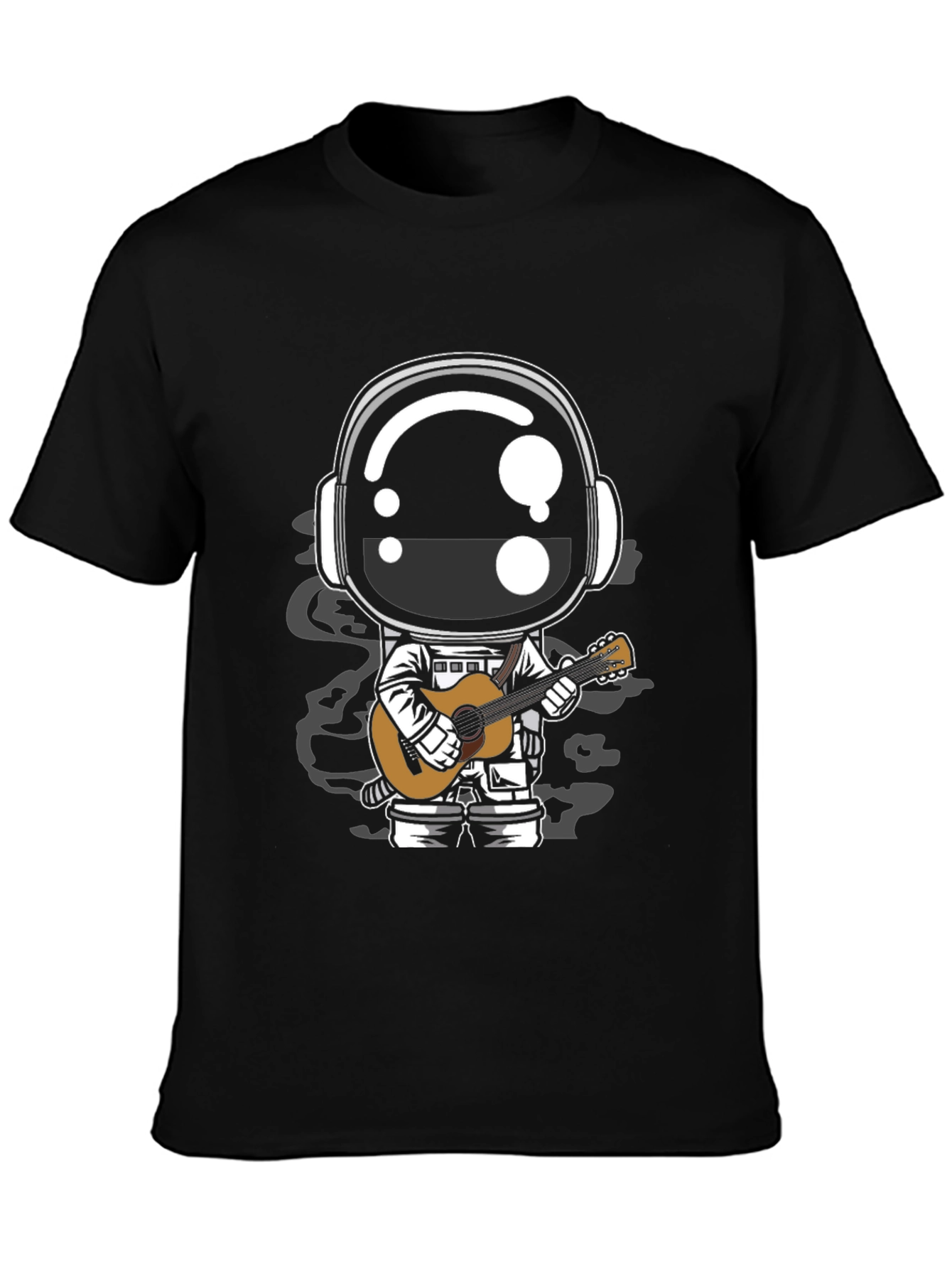 Astronaut Guitarist Graphic Tee - Black