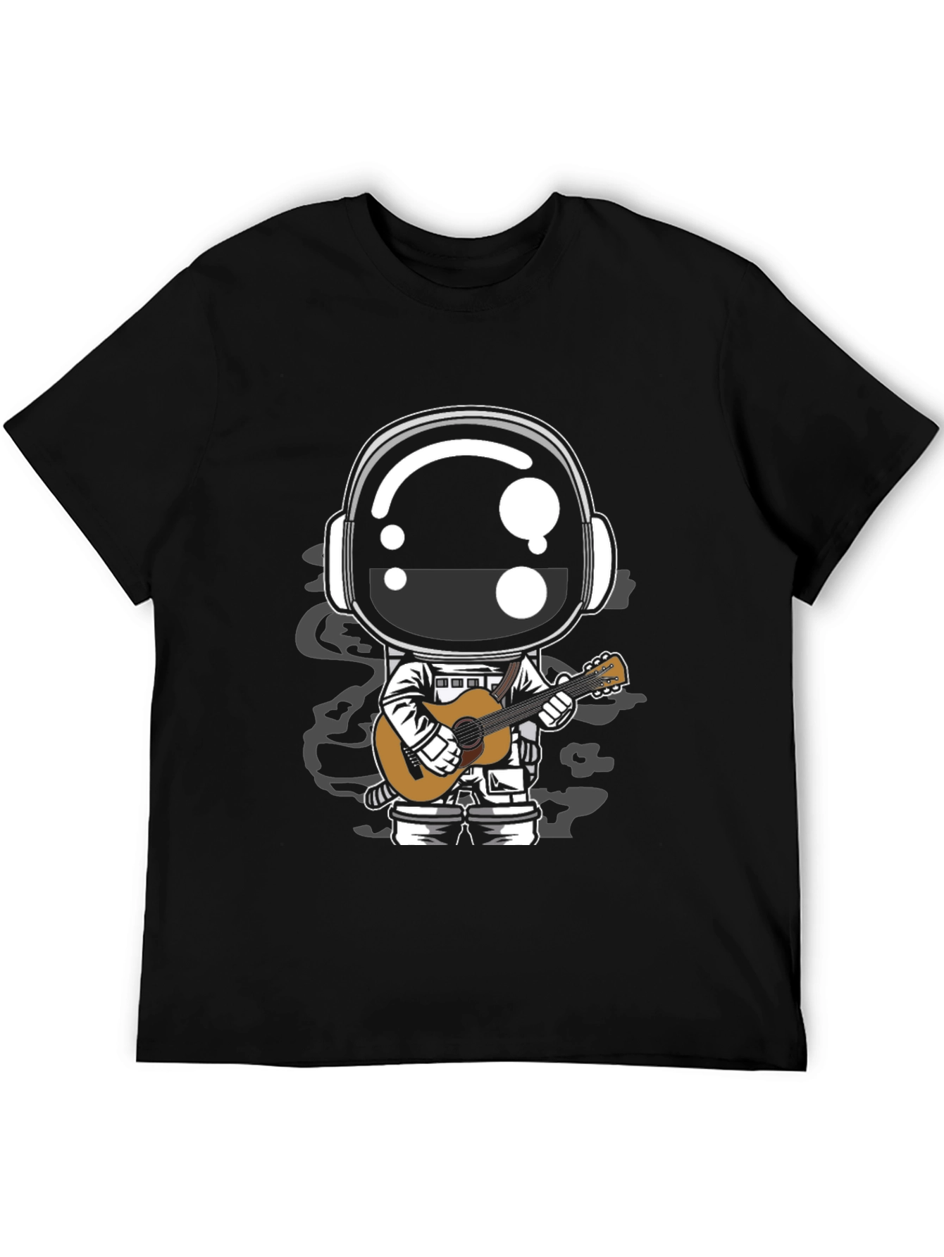 Astronaut Guitarist Graphic Tee - Black
