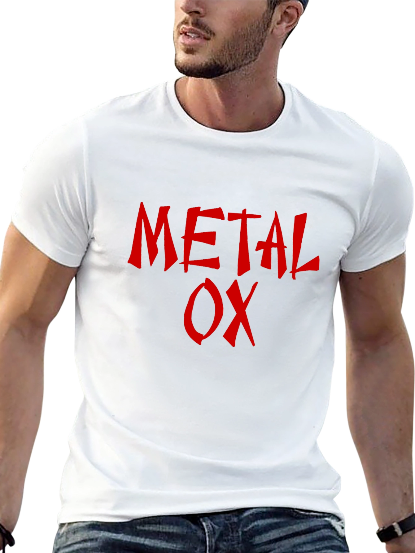 Metal Ox T-Shirt - Red Graphic Print
