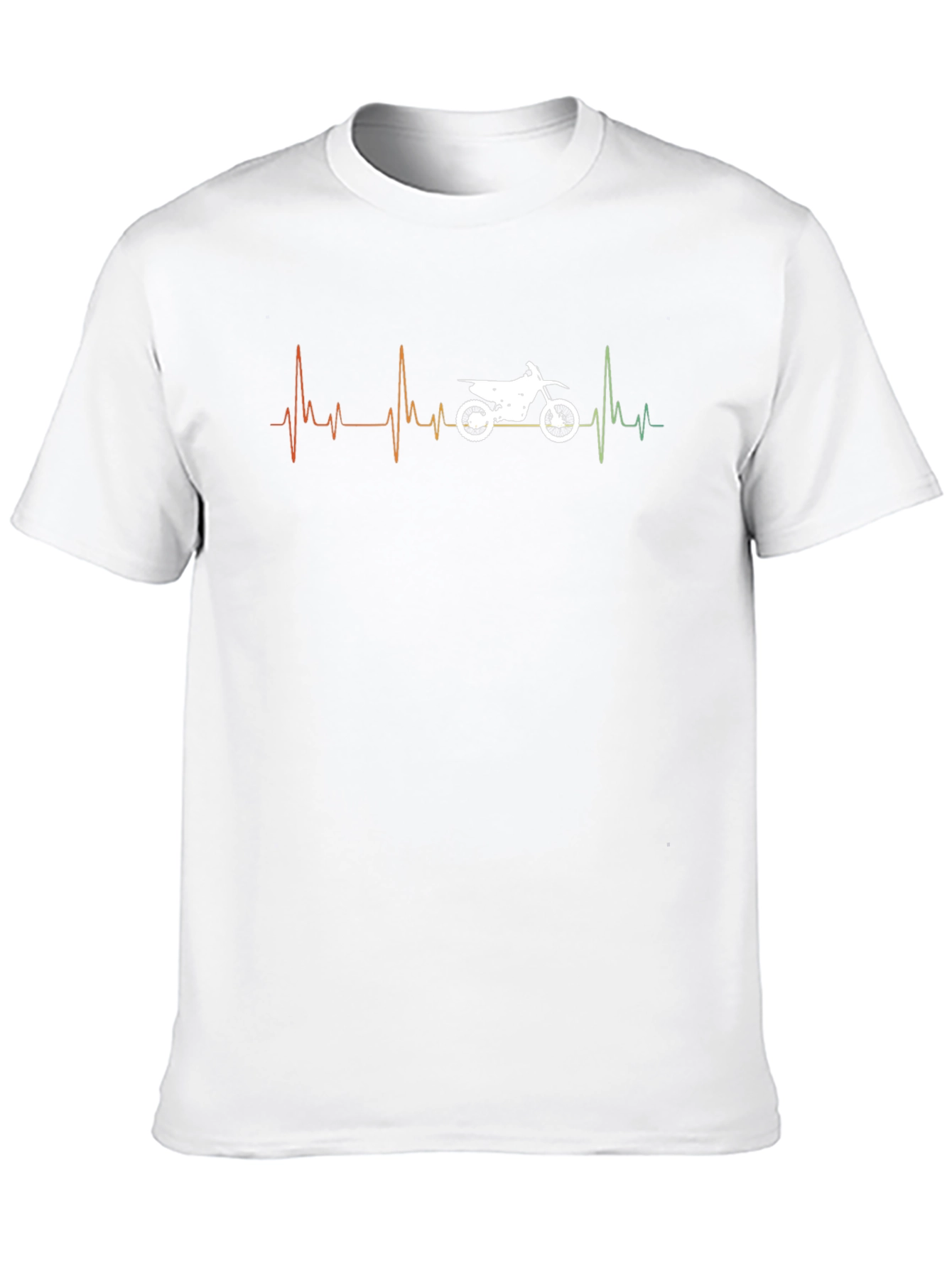 Motorcycle Heartbeat Graphic T-Shirt - Ride On!