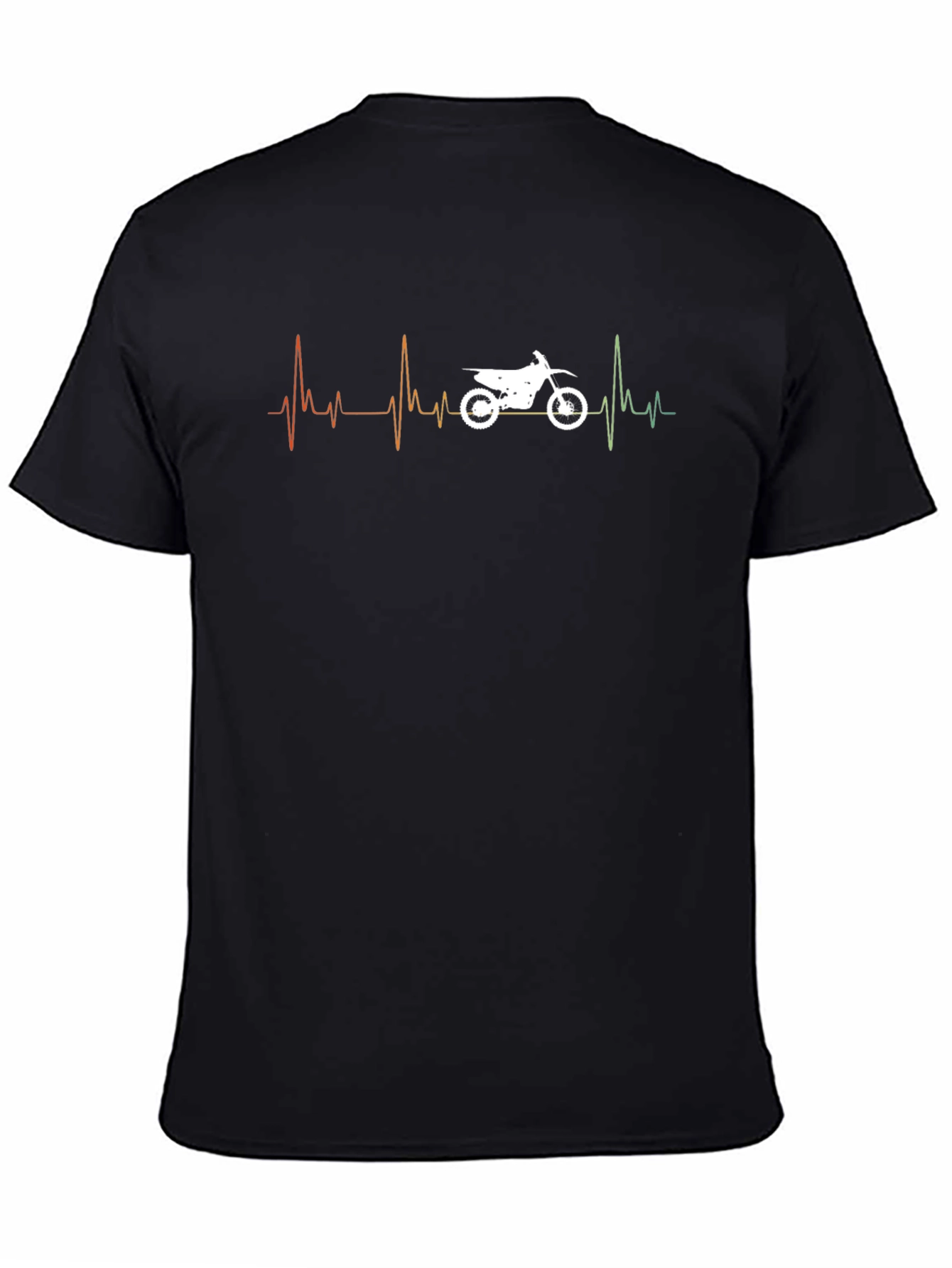 Motorcycle Heartbeat Graphic T-Shirt - Ride On!