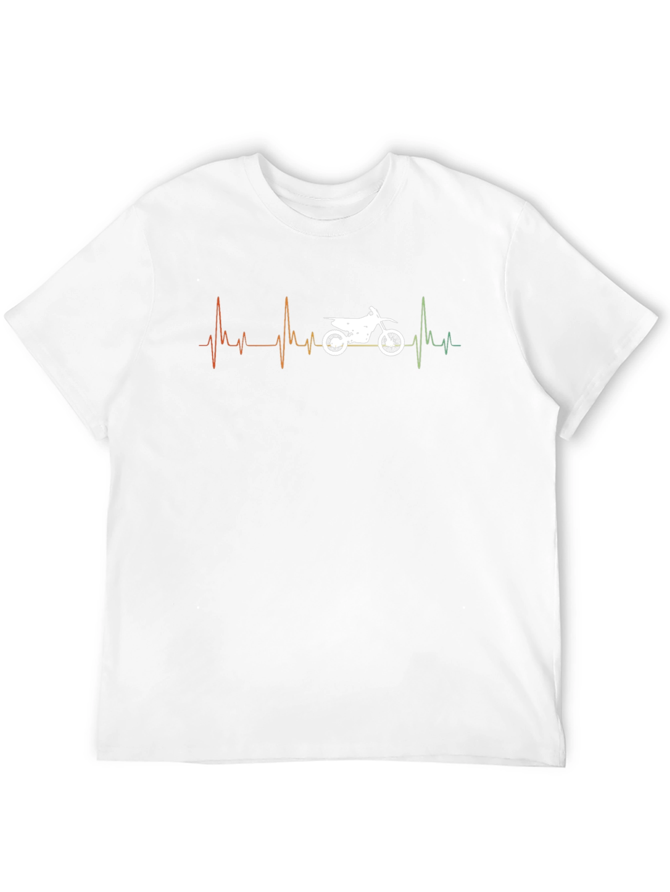 Motorcycle Heartbeat Graphic T-Shirt - Ride On!