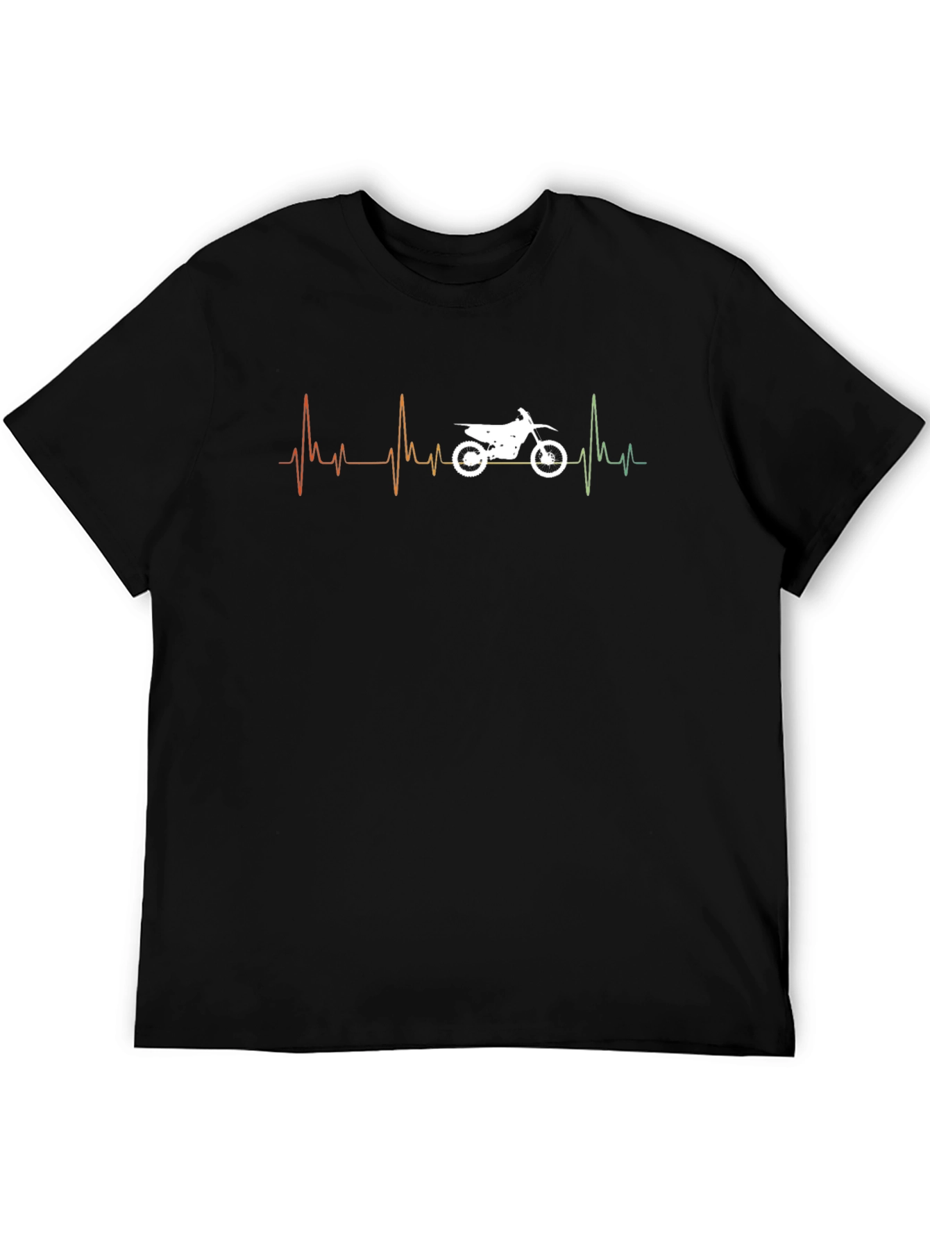 Motorcycle Heartbeat Graphic T-Shirt - Ride On!