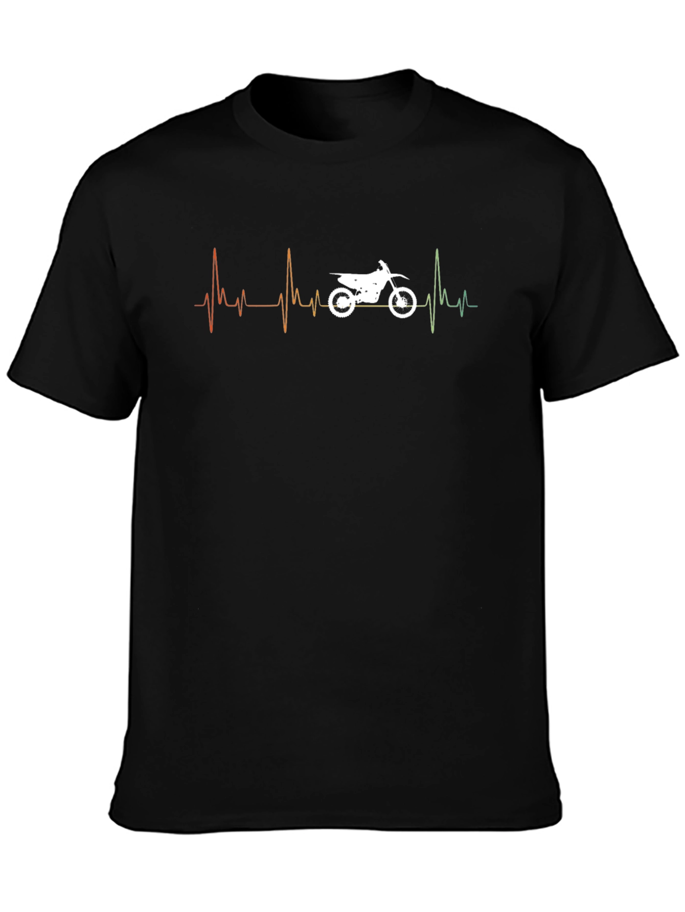 Motorcycle Heartbeat Graphic T-Shirt - Ride On!