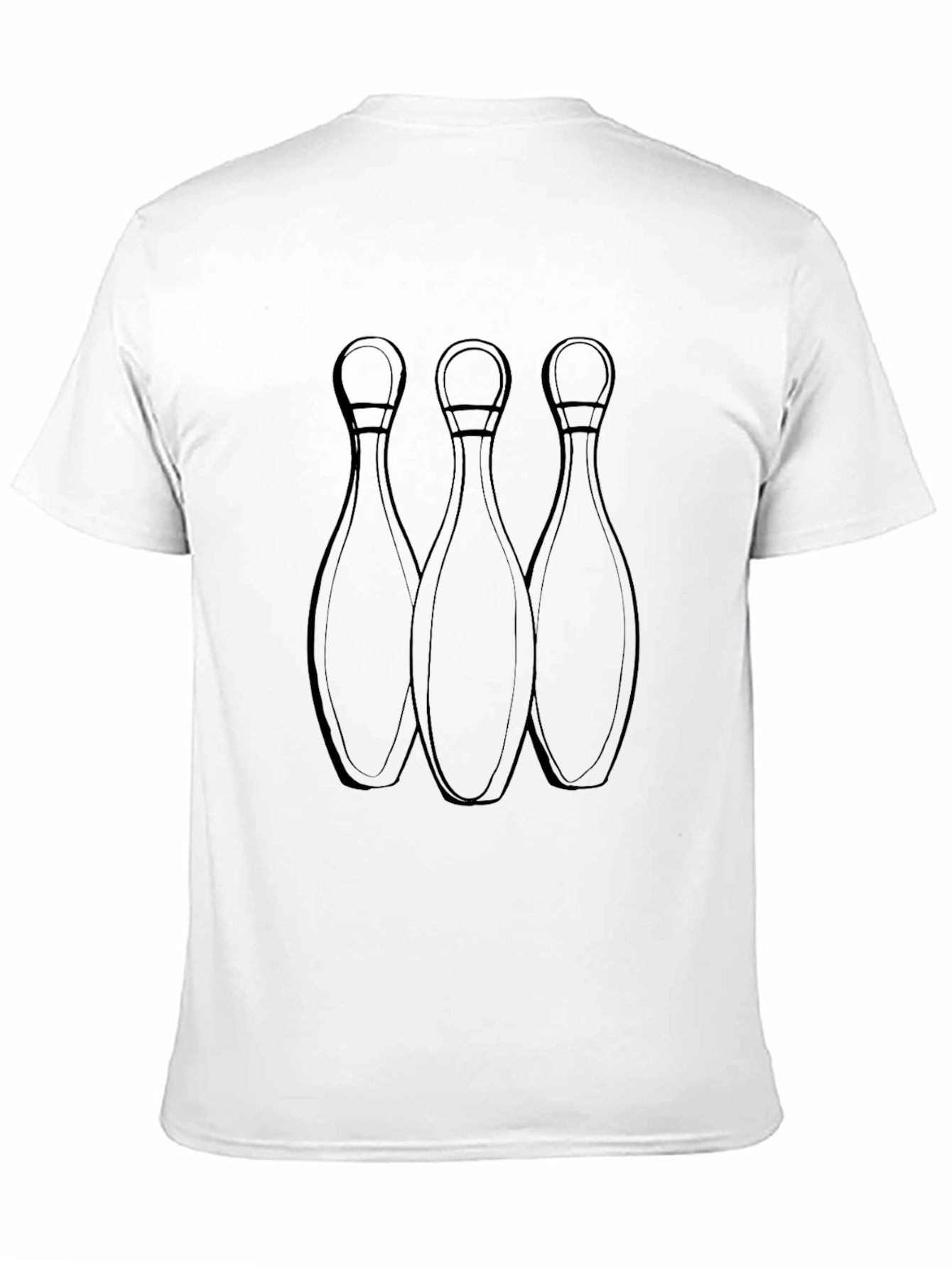 Bowling Pins Graphic Tee - Black Cotton T-Shirt