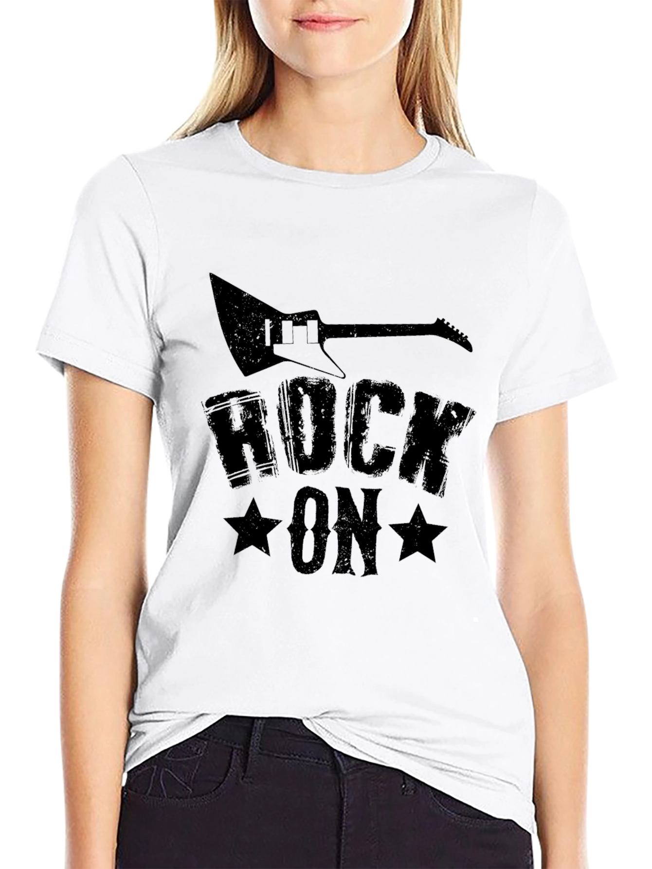 Rock On Electric Guitar Graphic T-Shirt