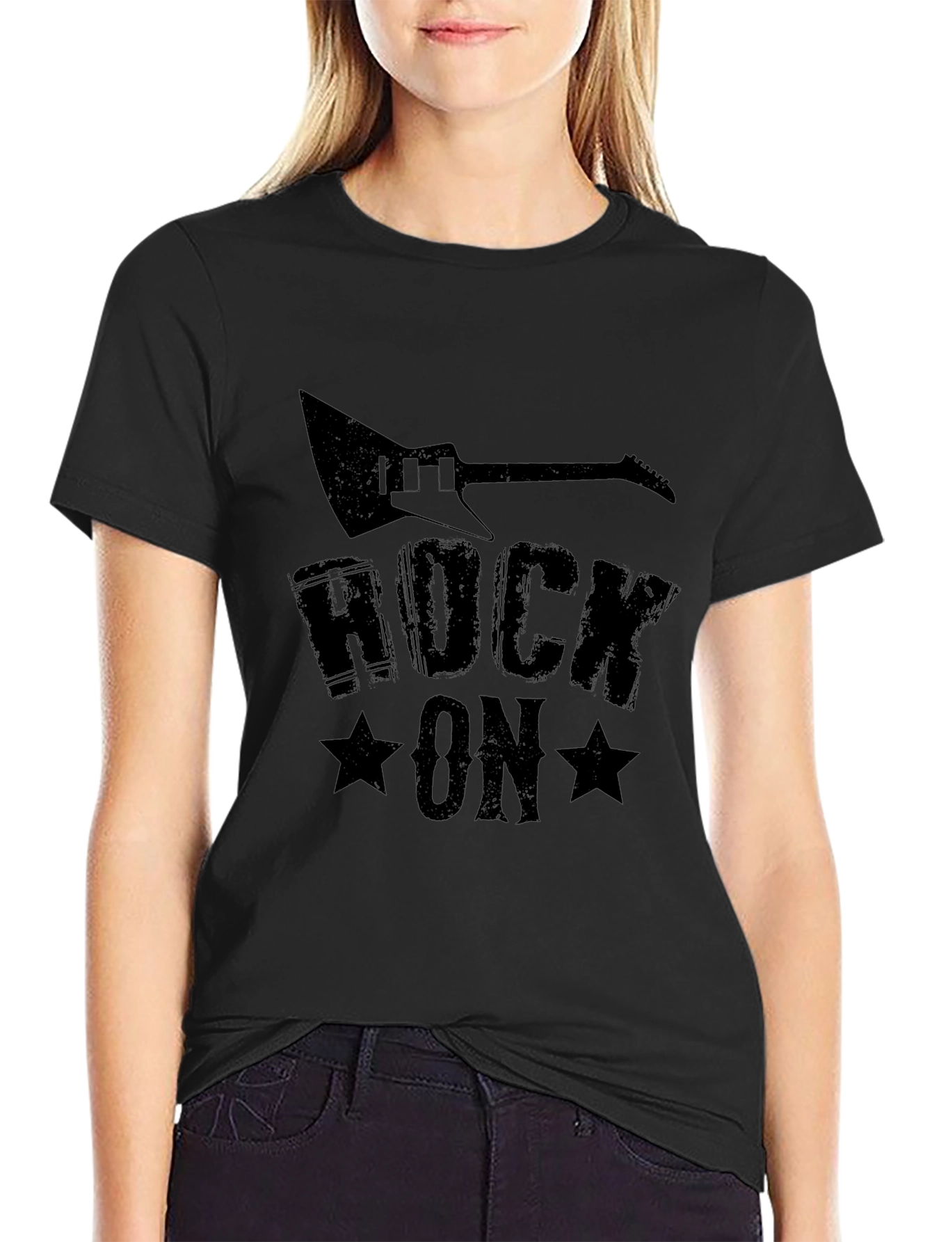 Rock On Electric Guitar Graphic T-Shirt