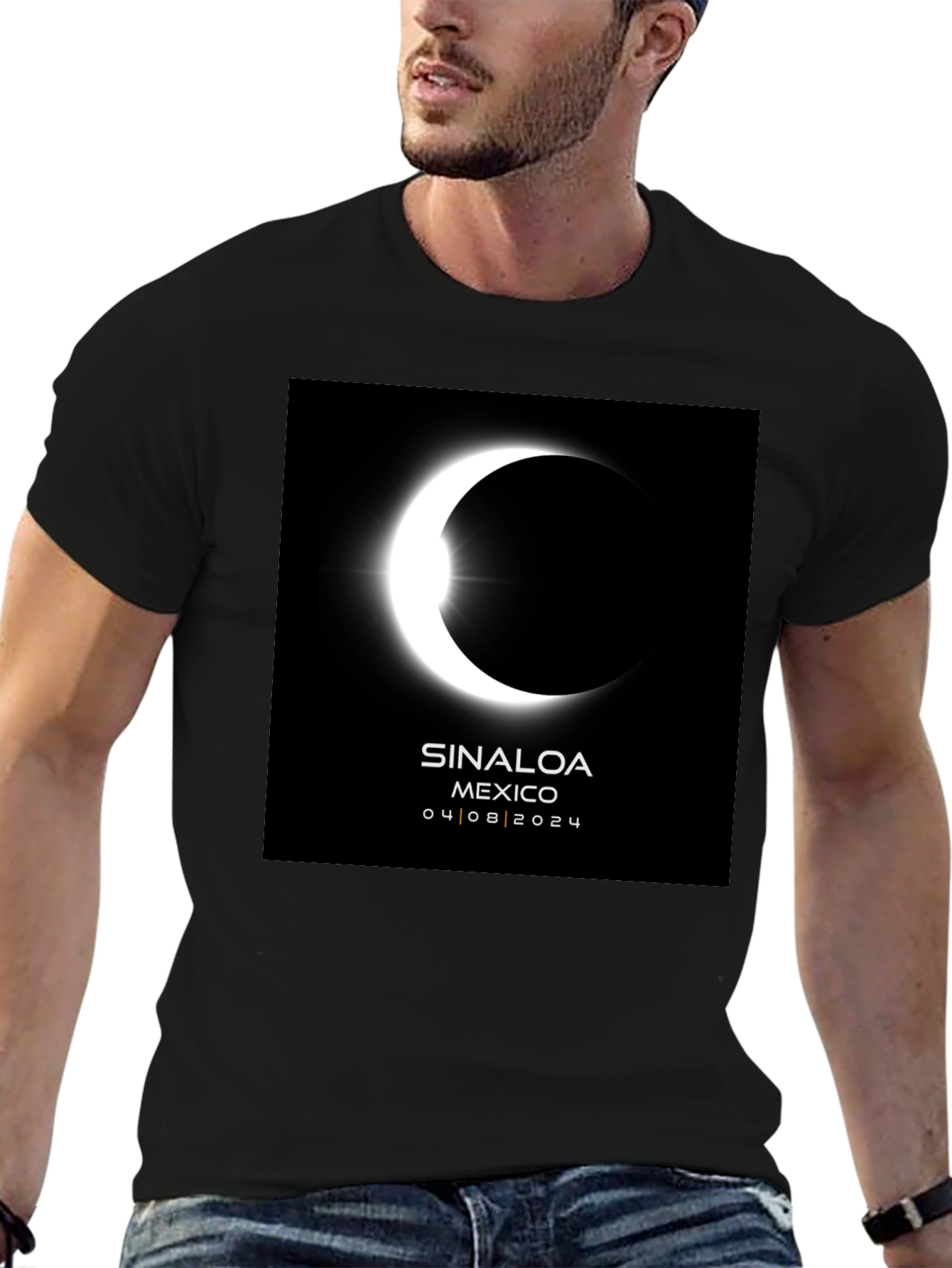 Sinaloa Eclipse 2024 Black T-Shirt