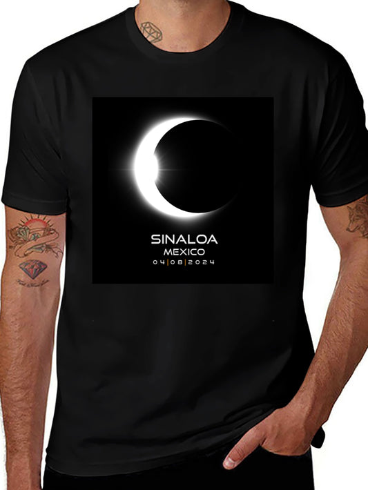 Sinaloa Eclipse 2024 Black T-Shirt