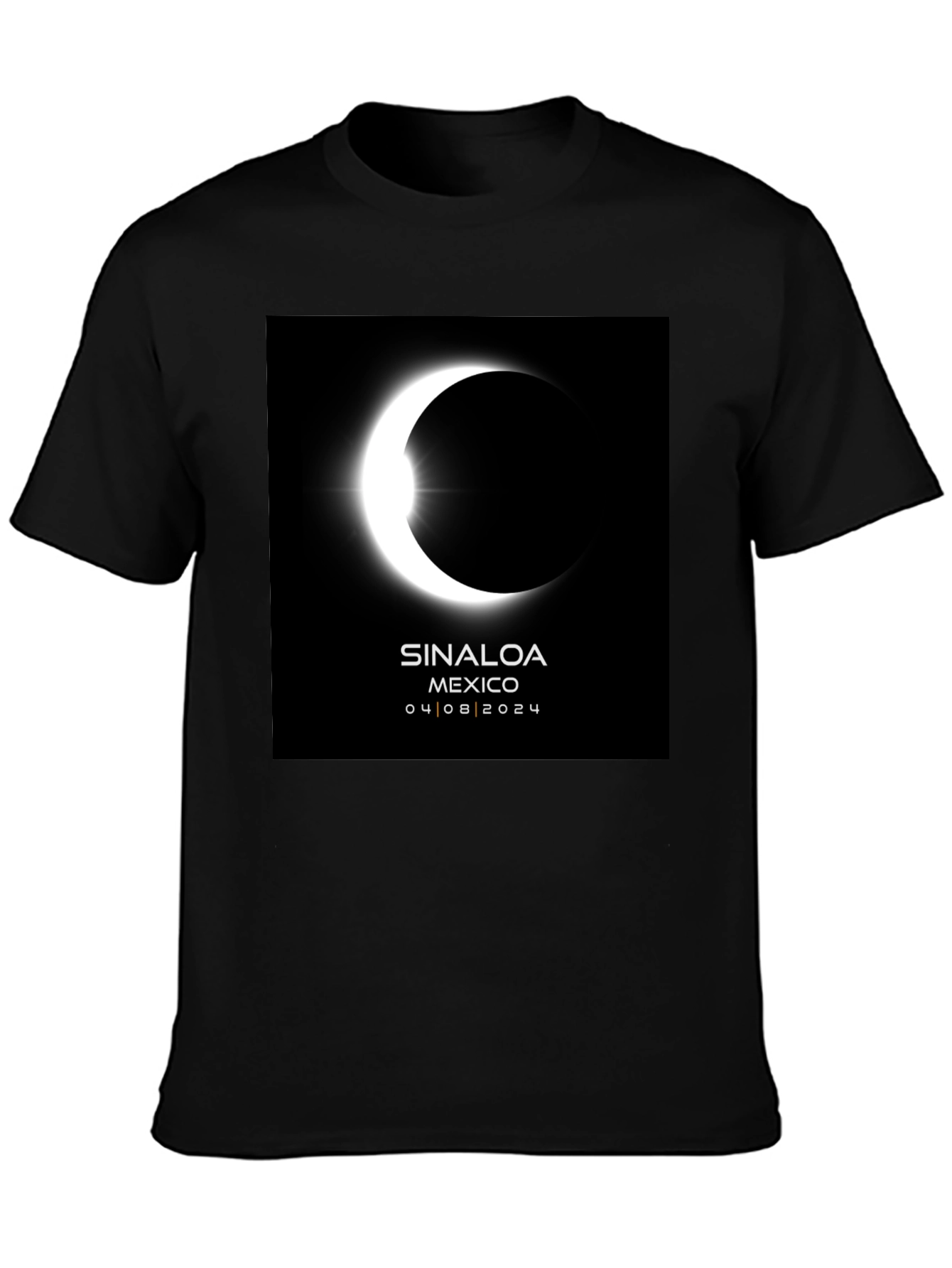 Sinaloa Eclipse 2024 Black T-Shirt