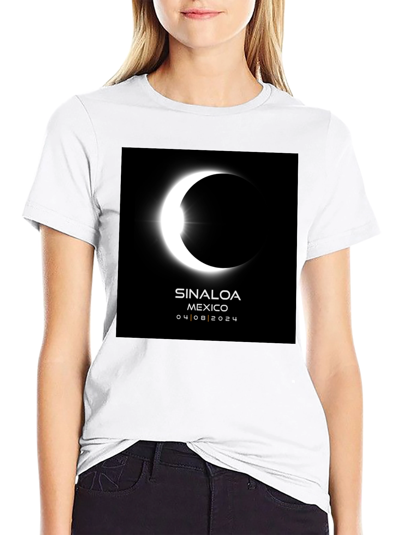 Sinaloa Eclipse 2024 Black T-Shirt