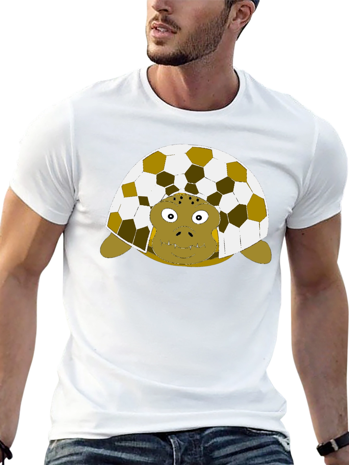 Turtle Soccer Ball Shell Graphic T-Shirt