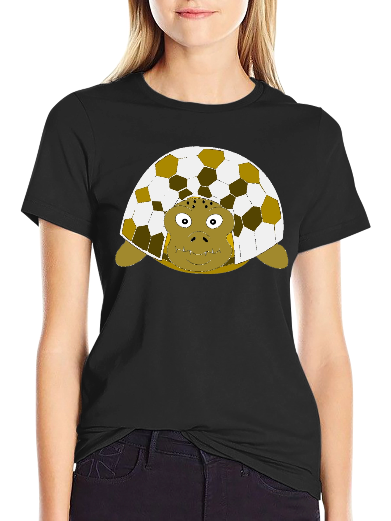 Turtle Soccer Ball Shell Graphic T-Shirt