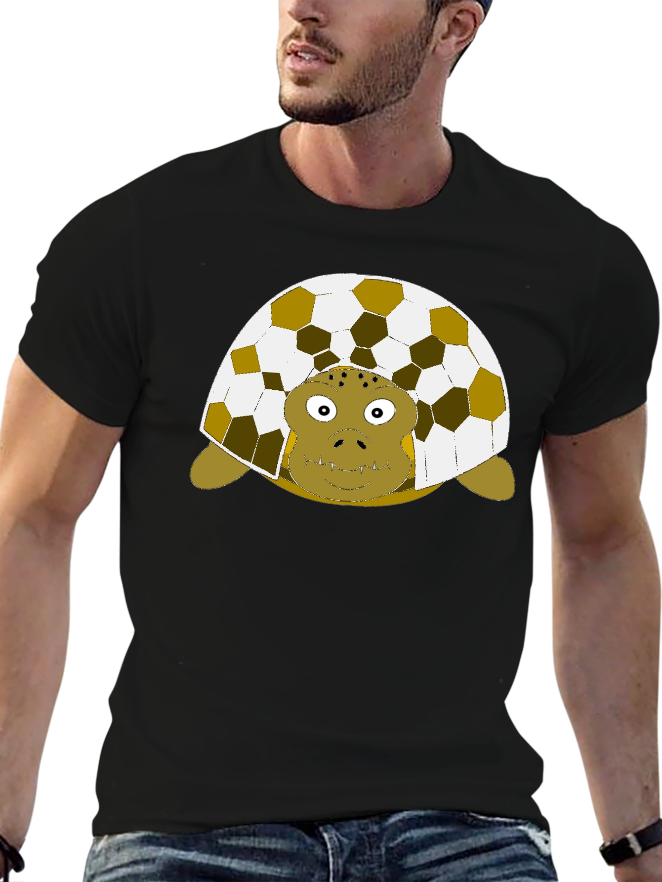 Turtle Soccer Ball Shell Graphic T-Shirt