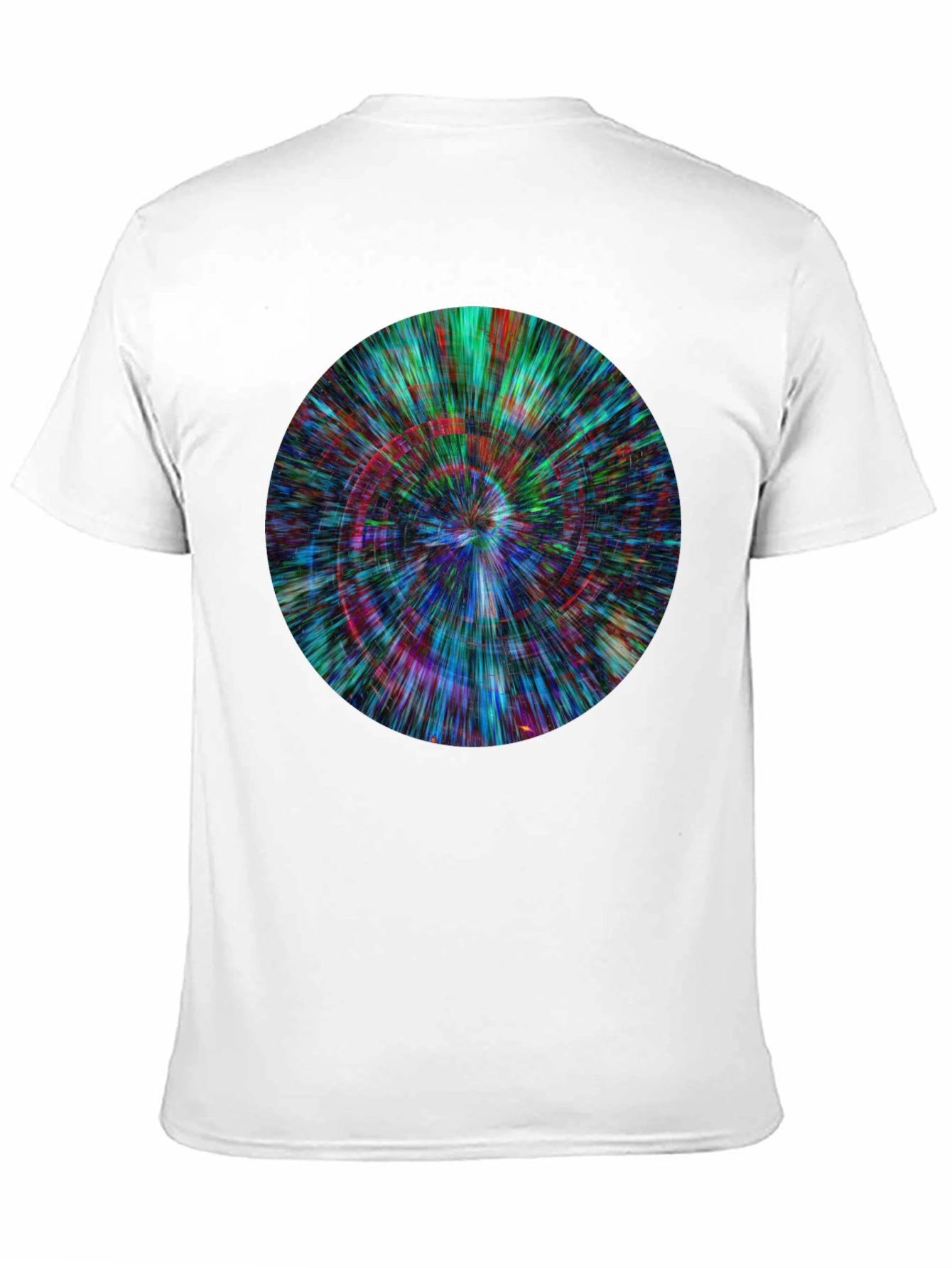 Abstract Circle Design Black T-Shirt