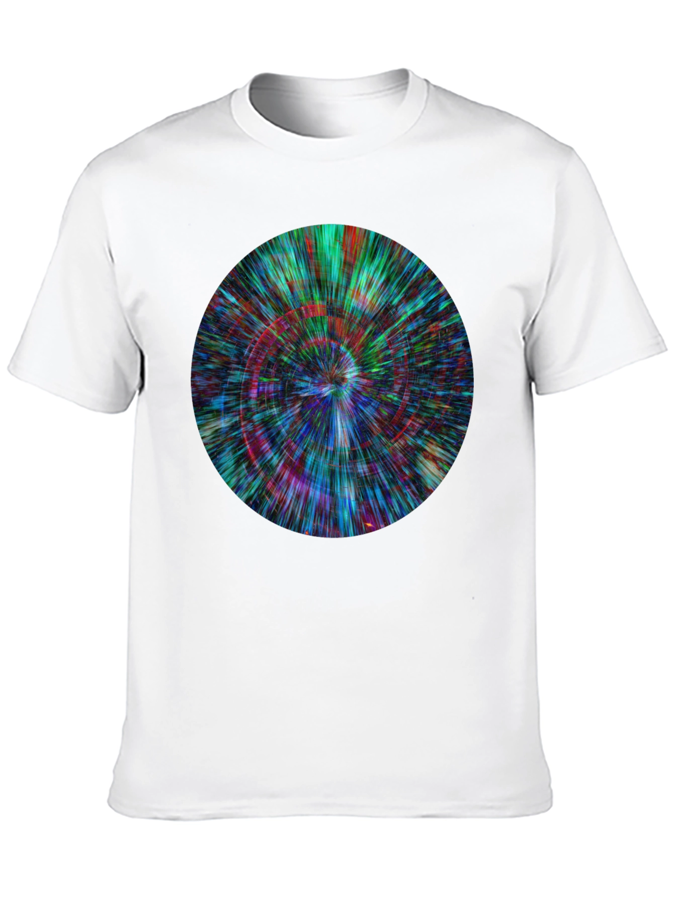 Abstract Circle Design Black T-Shirt