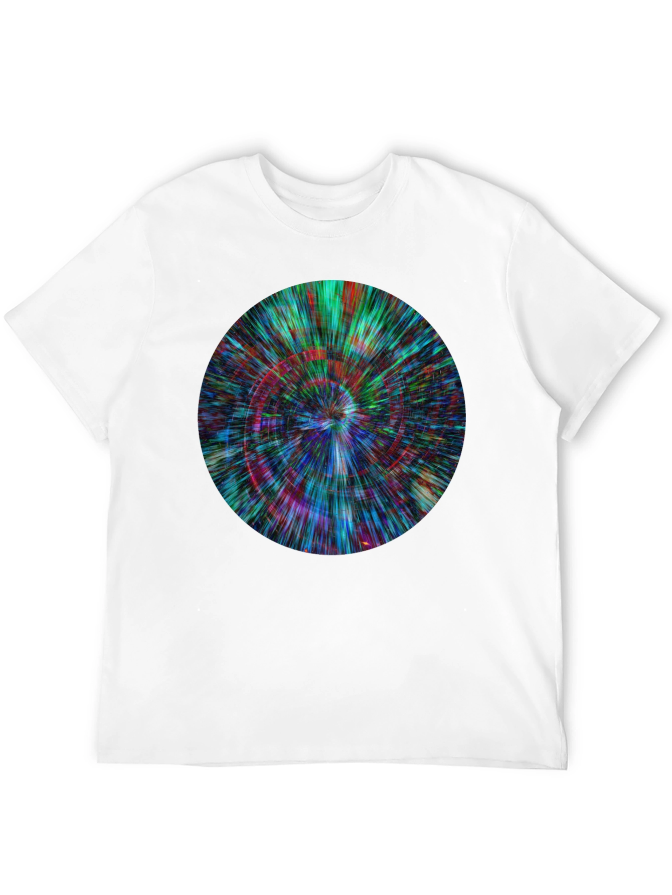 Abstract Circle Design Black T-Shirt