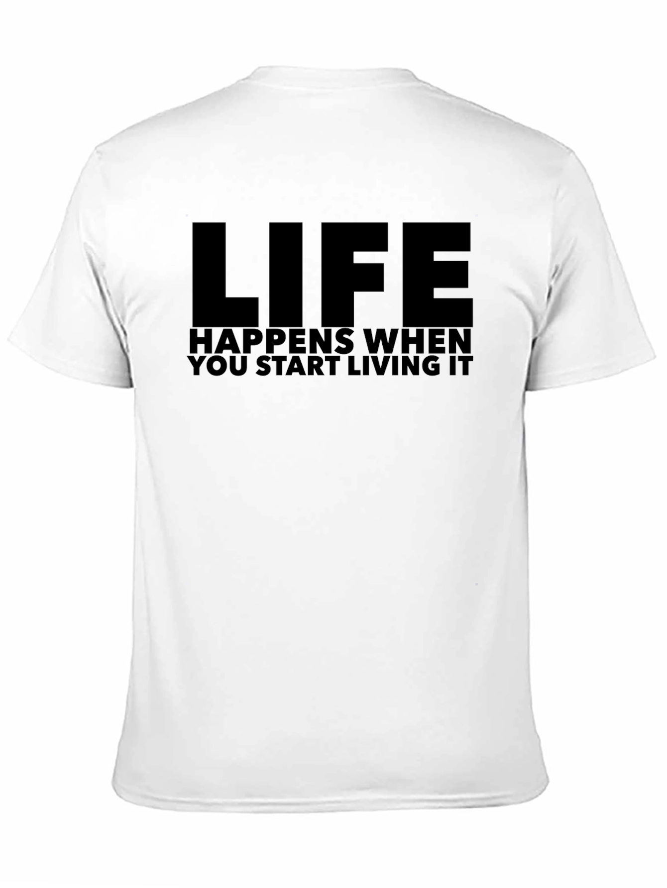 Life Happens Black Graphic Tee