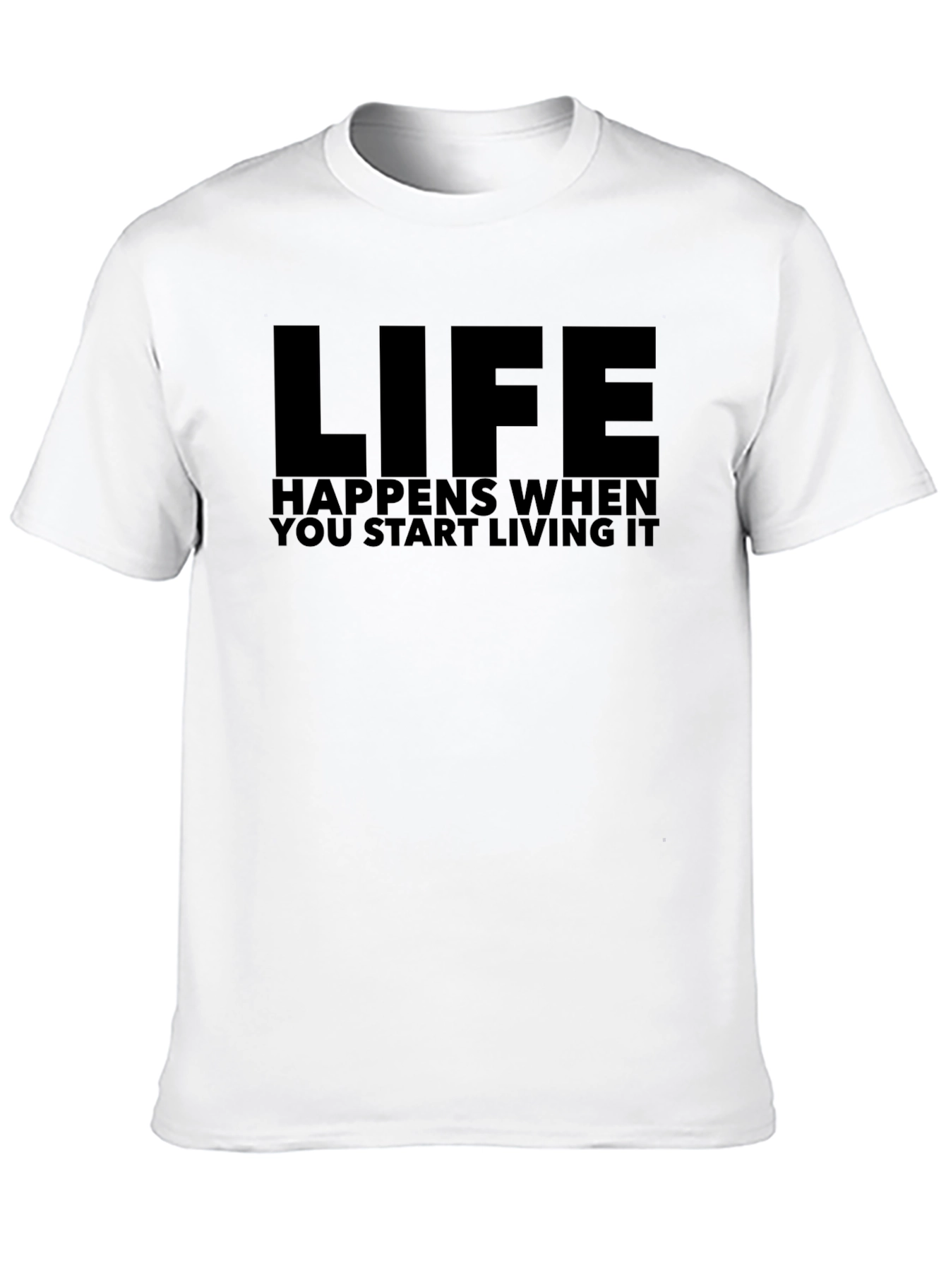 Life Happens Black Graphic Tee