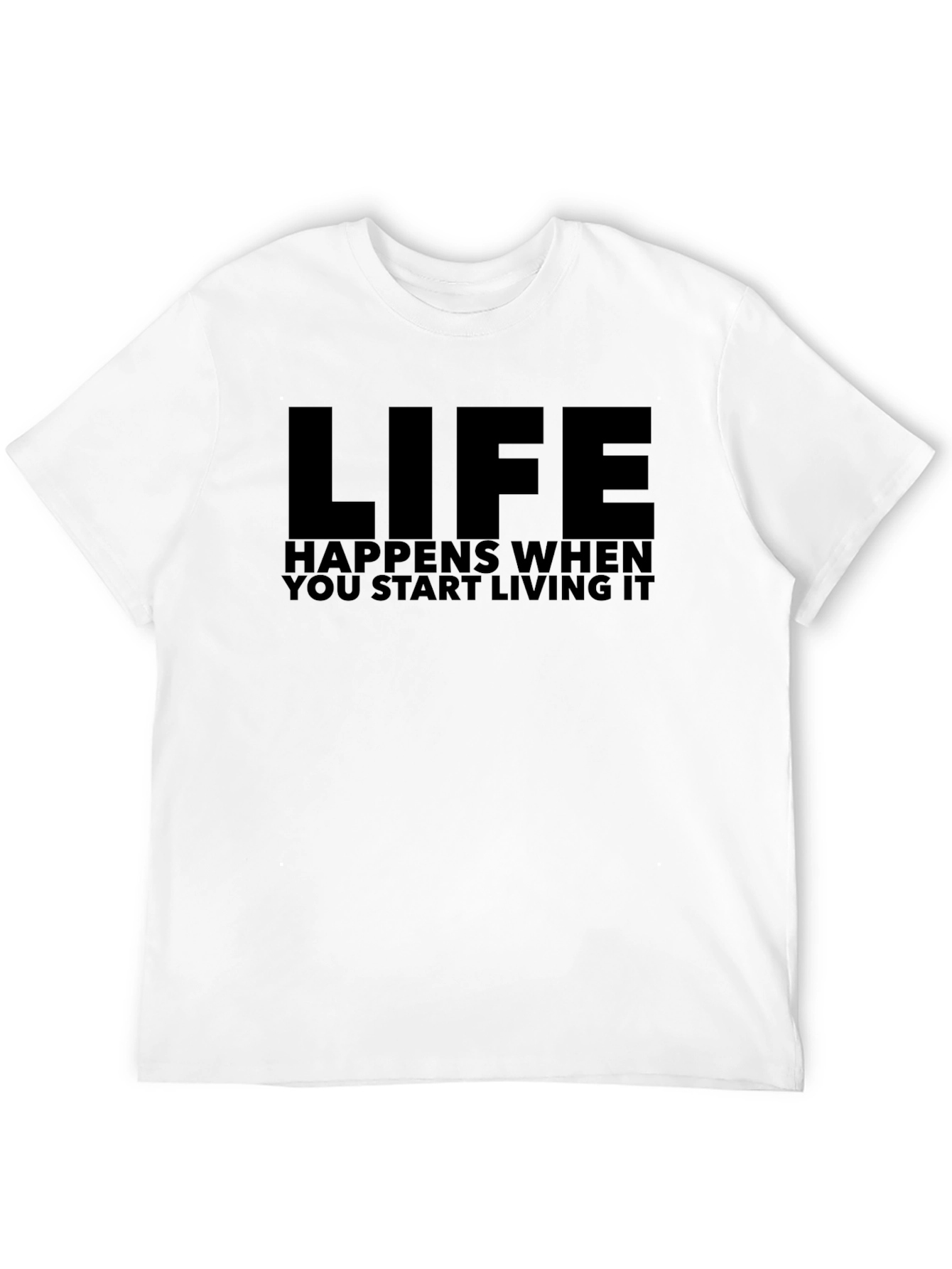 Life Happens Black Graphic Tee