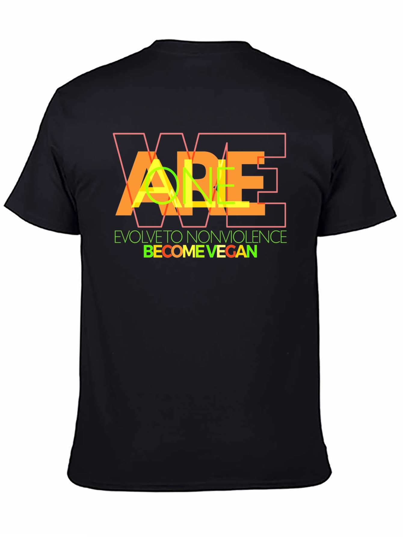 Vegan Lifestyle Graphic Tee - Evolve to Nonviolence