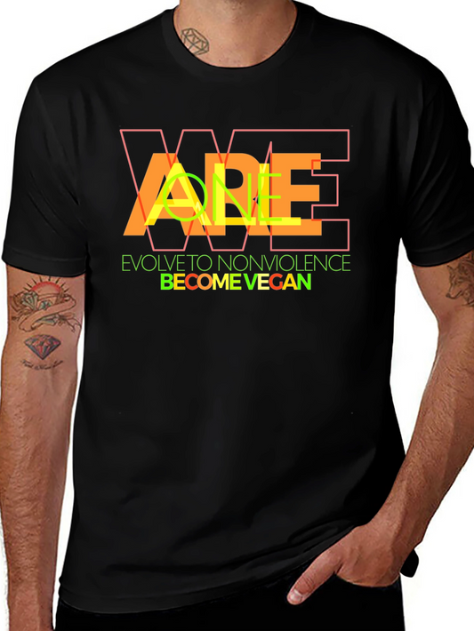 Vegan Lifestyle Graphic Tee - Evolve to Nonviolence