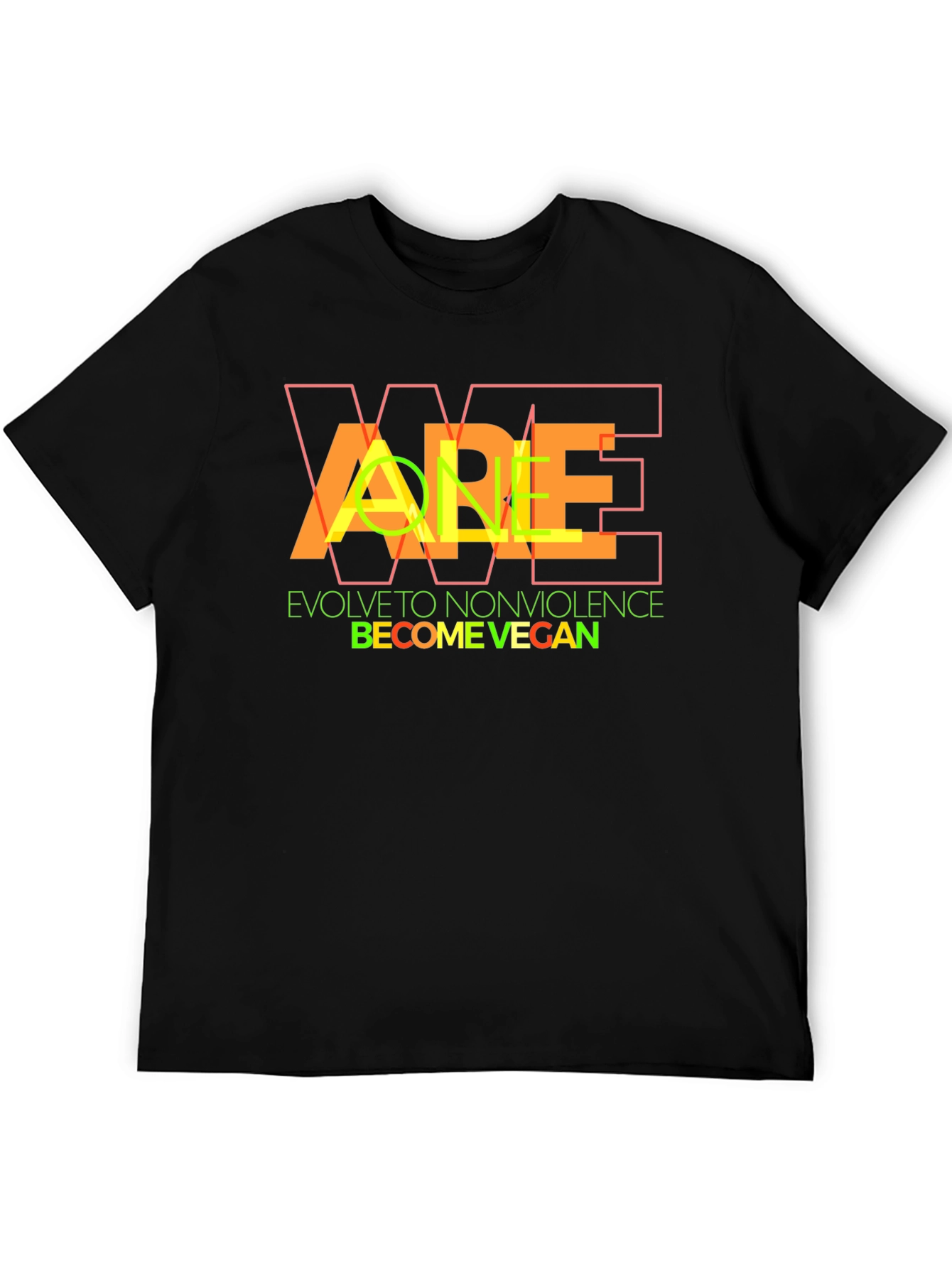 Vegan Lifestyle Graphic Tee - Evolve to Nonviolence