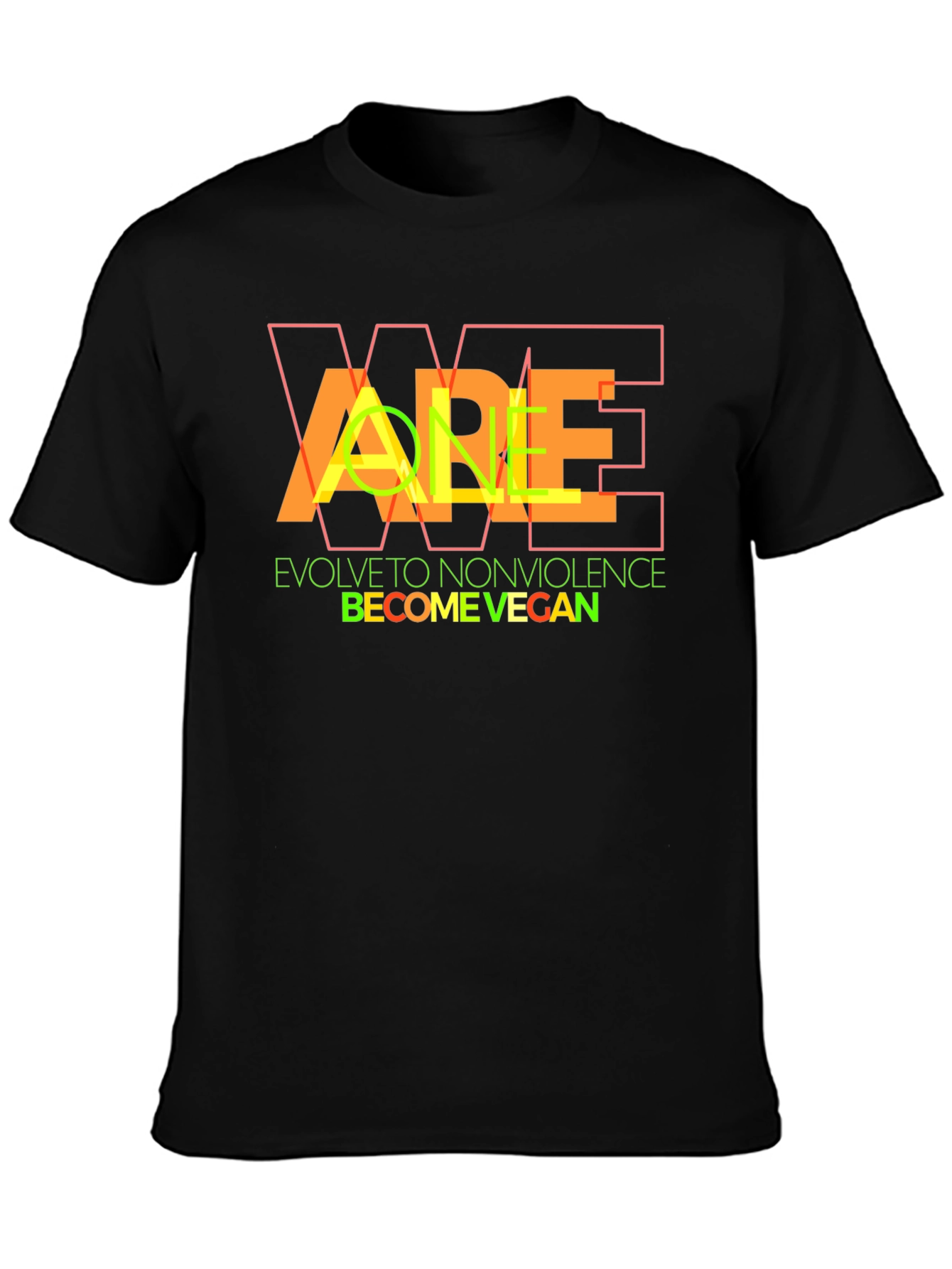Vegan Lifestyle Graphic Tee - Evolve to Nonviolence