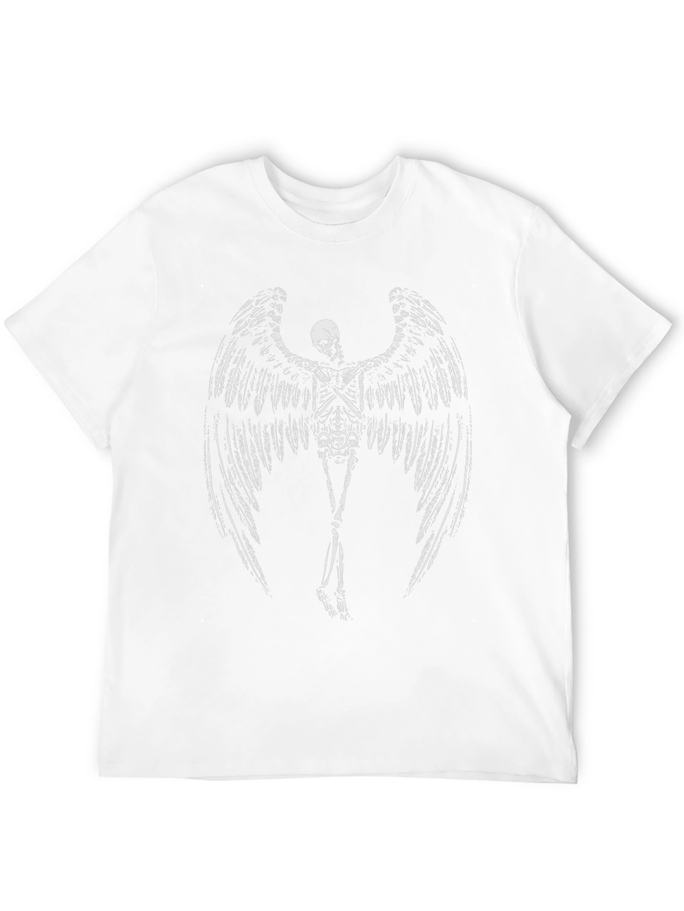Skeleton Angel Wing Graphic T-Shirt