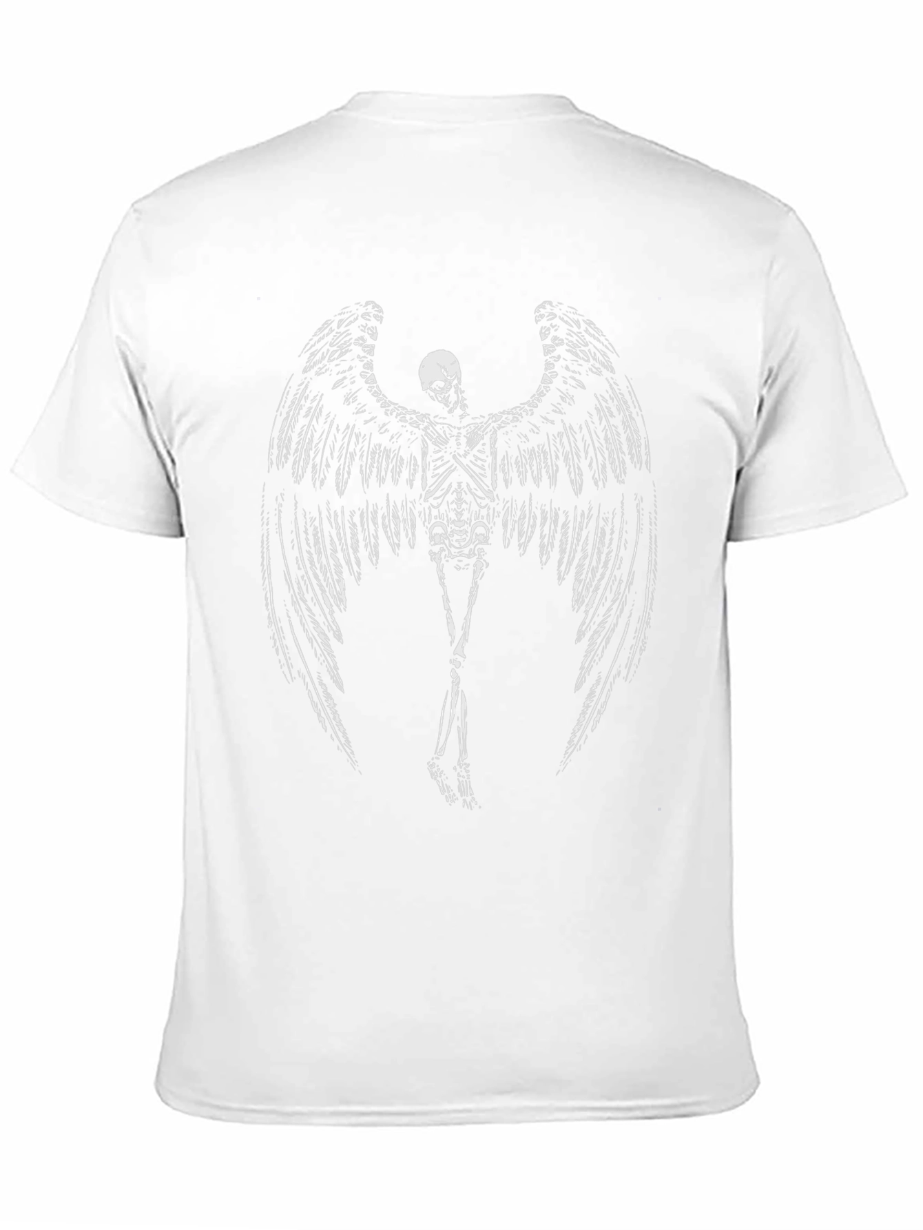 Skeleton Angel Wing Graphic T-Shirt