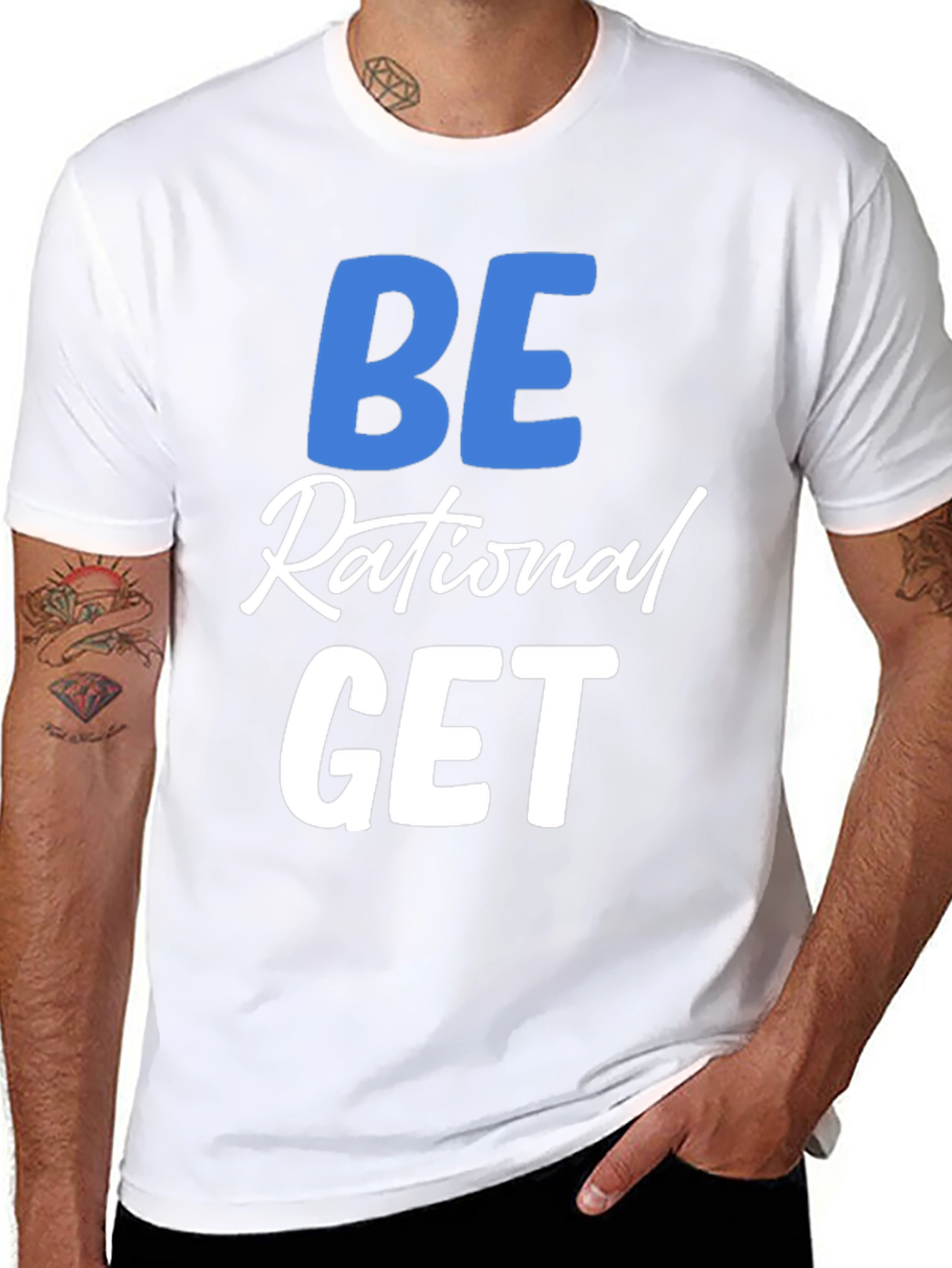 Be Rational Get T-Shirt - Black Crew Neck Tee