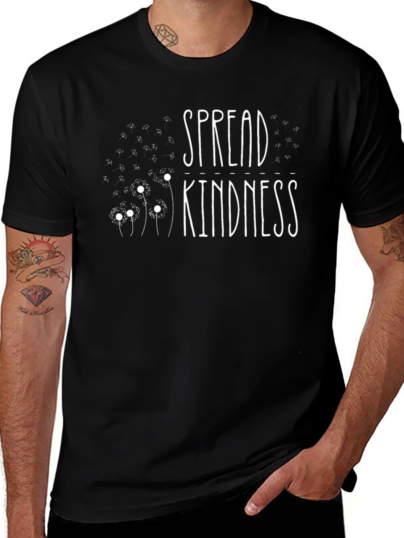 Spread Kindness T-Shirt - Black Graphic Tee