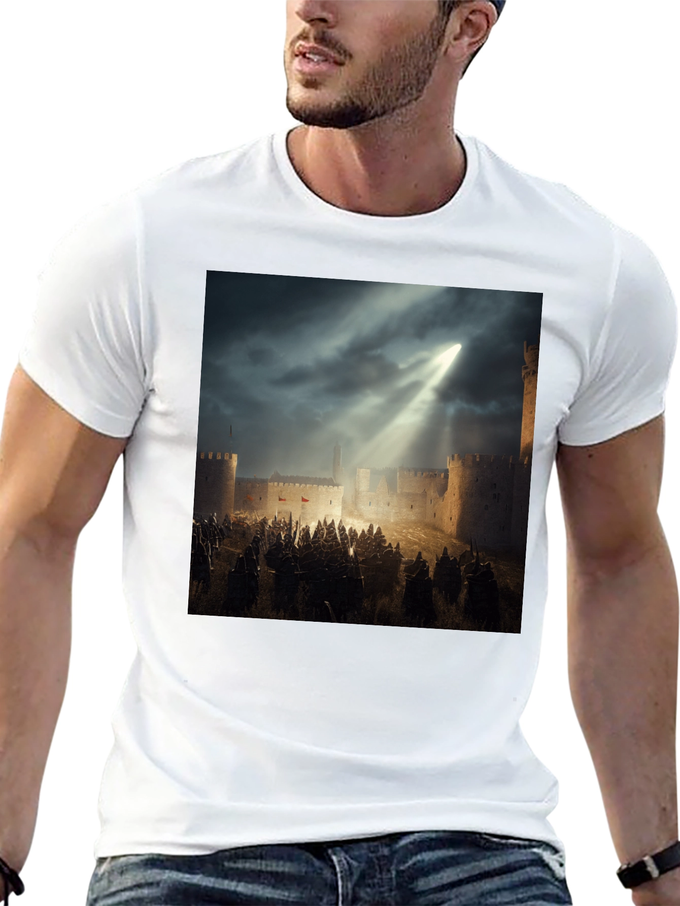 Medieval Siege Graphic T-Shirt